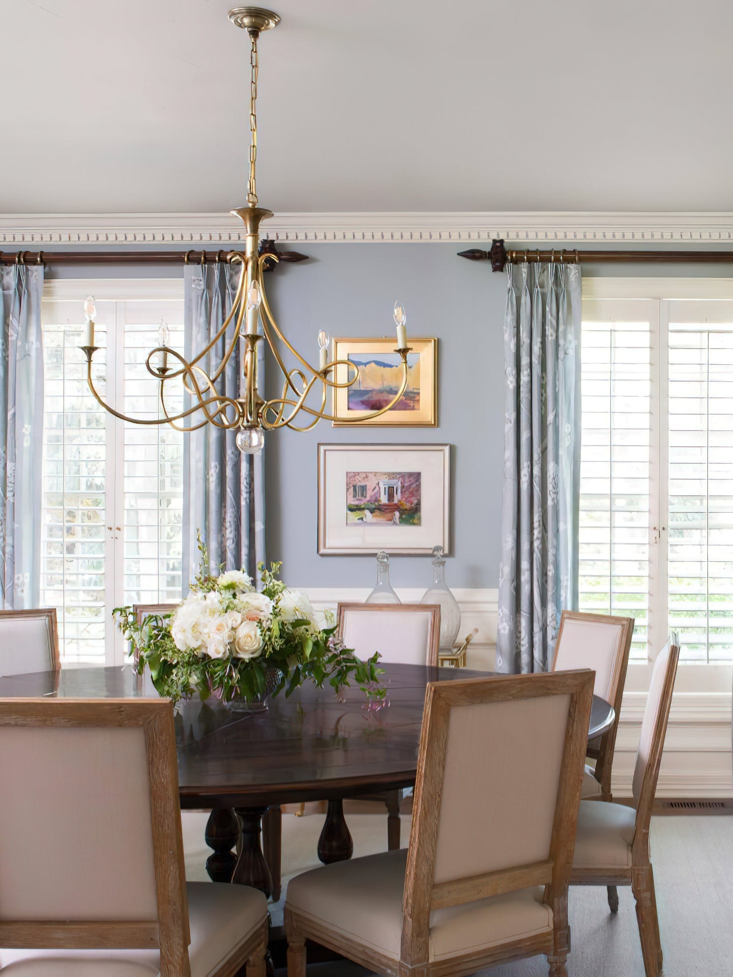 Braid Vintage Double Twist Brass Crystal Chandelier - Letslighting