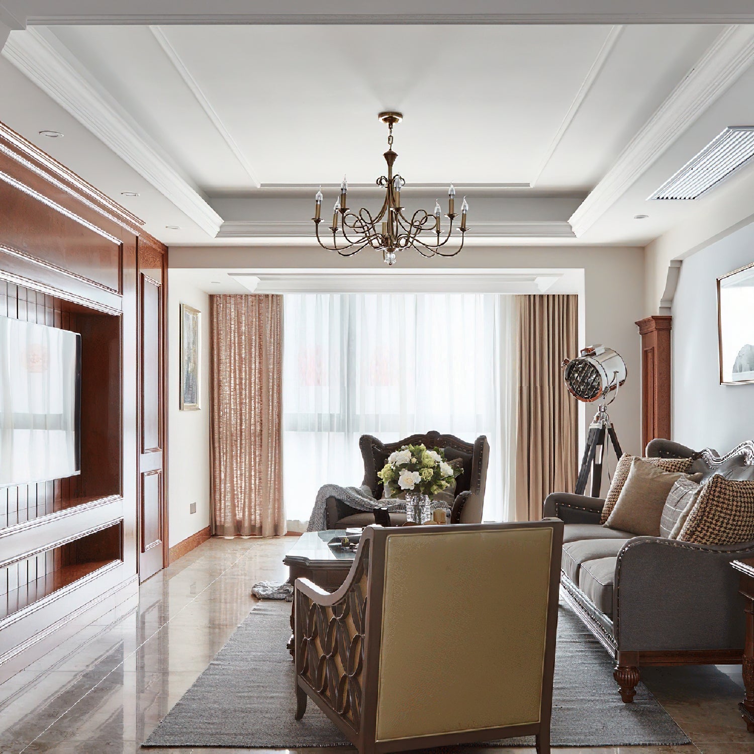 Braid Vintage Double Twist Brass Crystal Chandelier - Letslighting