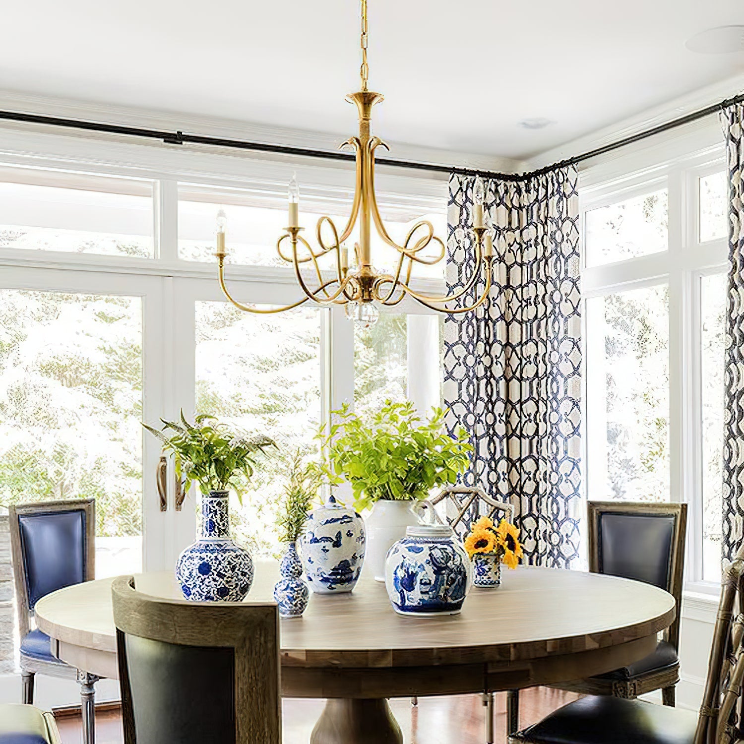 Braid Vintage Double Twist Brass Crystal Chandelier - Letslighting