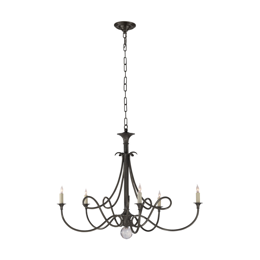Double Twist Chandelier Ribbon-Arm Grandeur - Letslighting