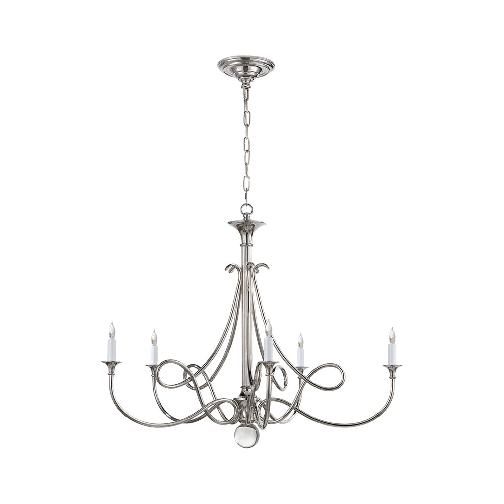 Double Twist Chandelier Ribbon-Arm Grandeur - Letslighting