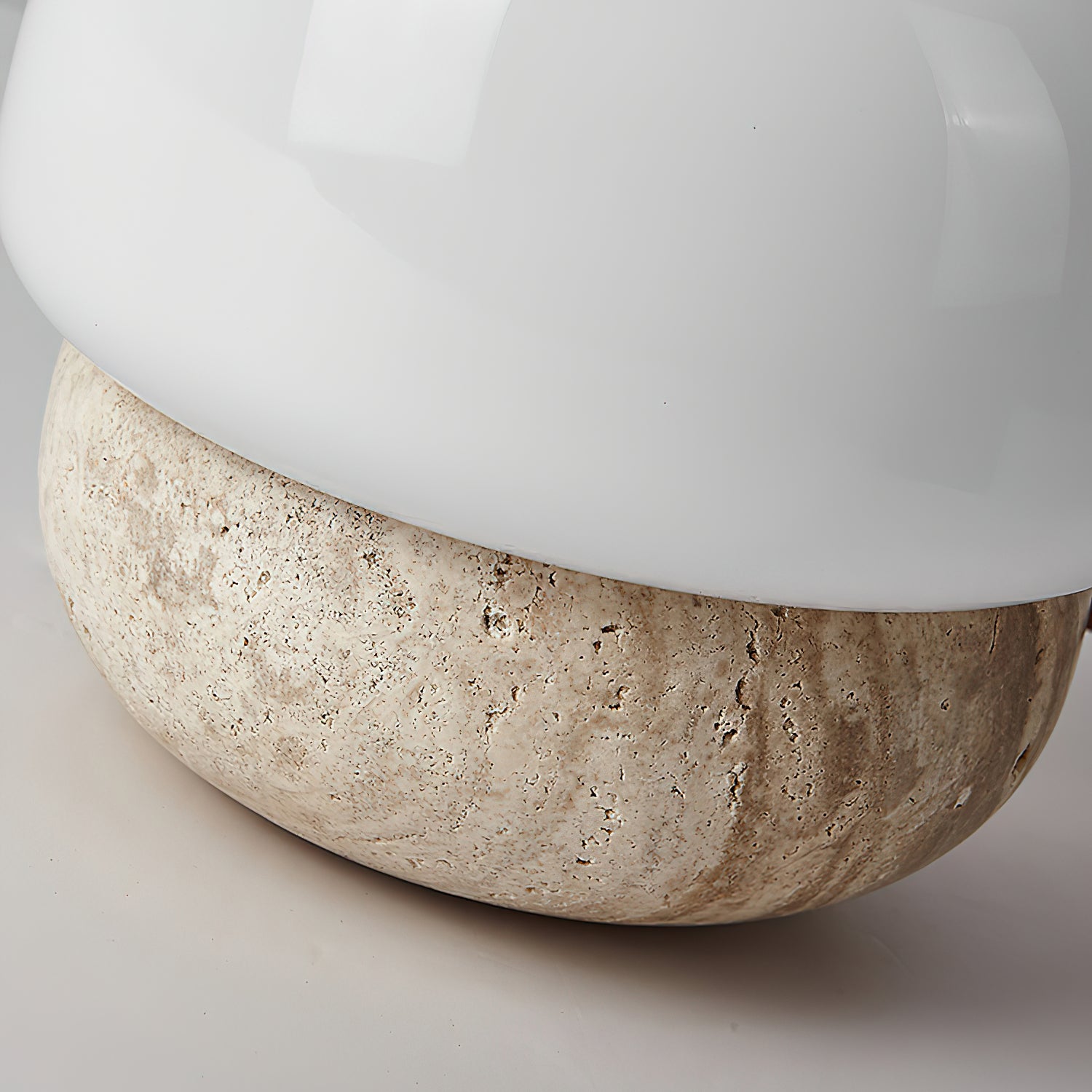 Eldoreth Dome Base Travertine Table Lamp - Letslighting