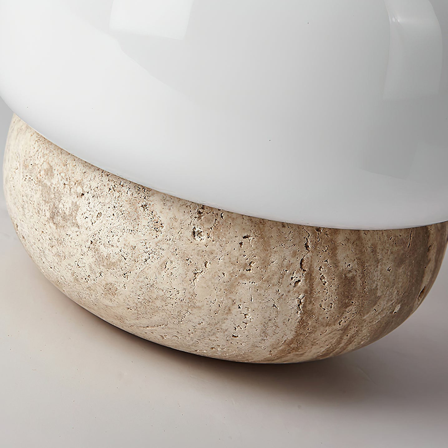 Eldoreth Dome Base Travertine Table Lamp - Letslighting