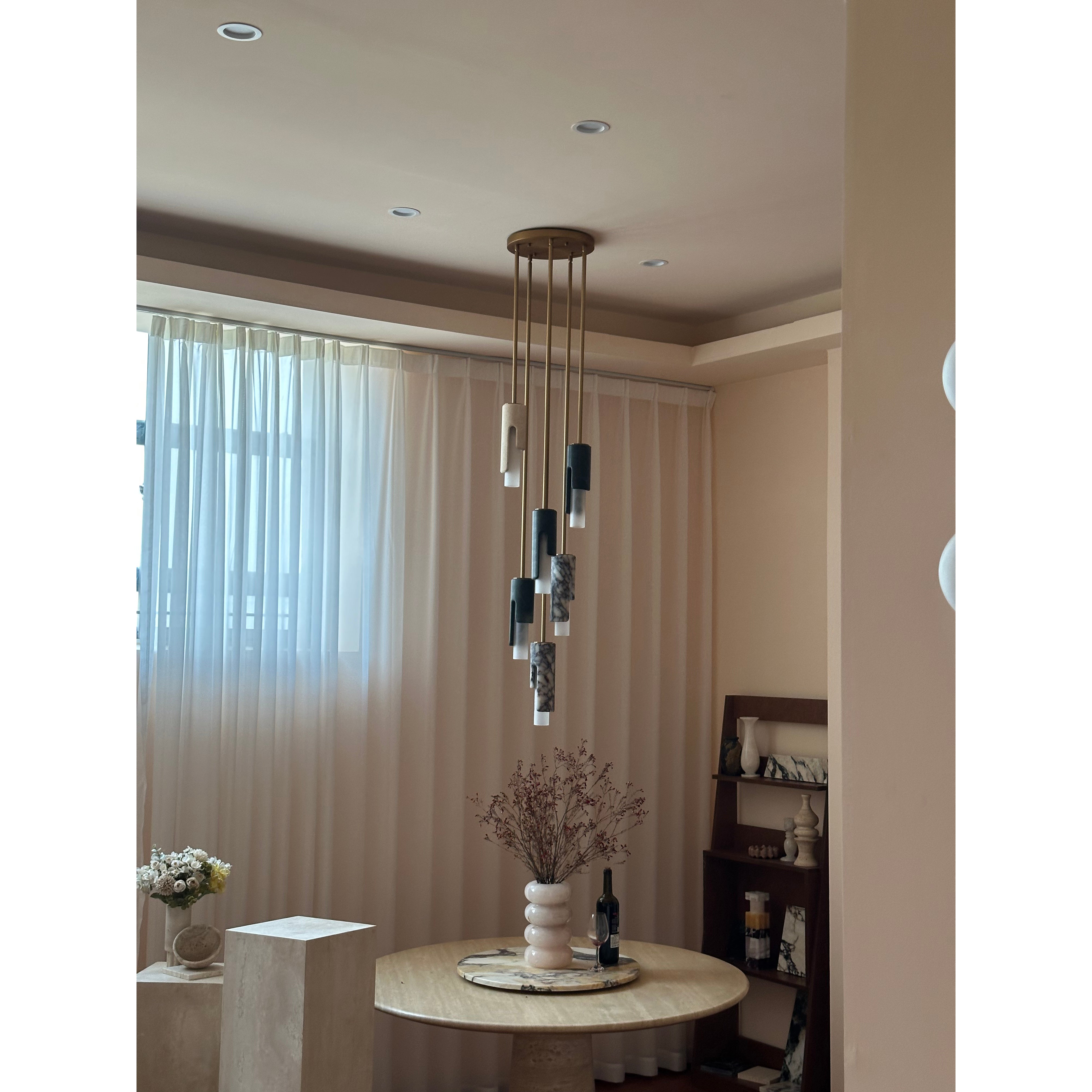 Elix Modern Minimalist Marble Glass Pendant Lamp - Letslighting