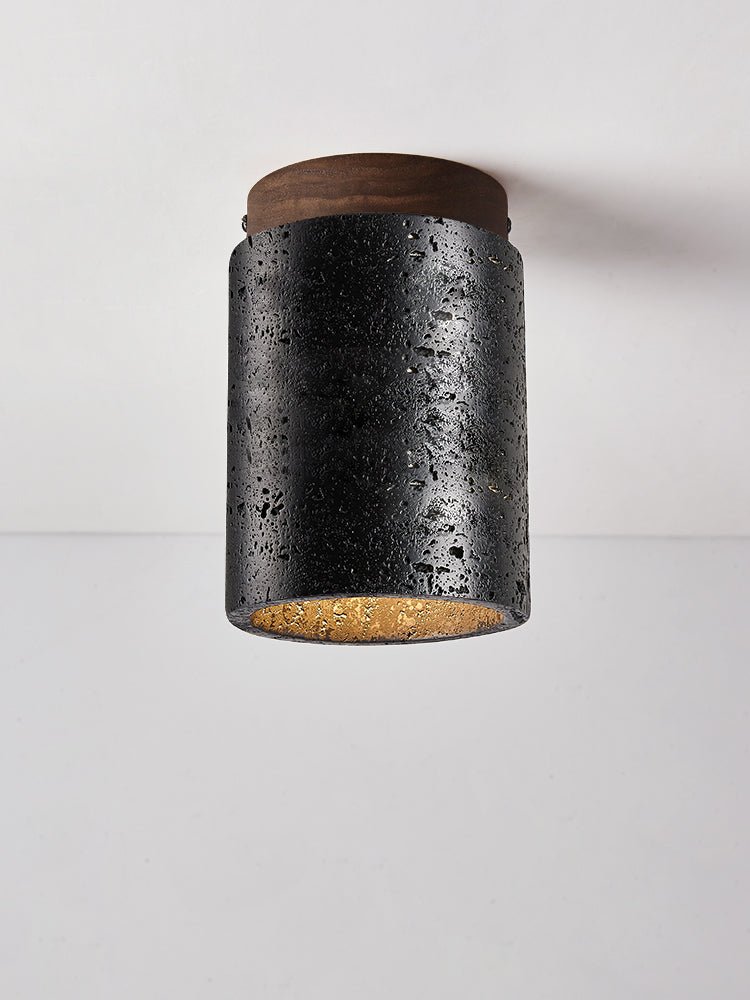 Draven Industrial Travertine Ceiling Light