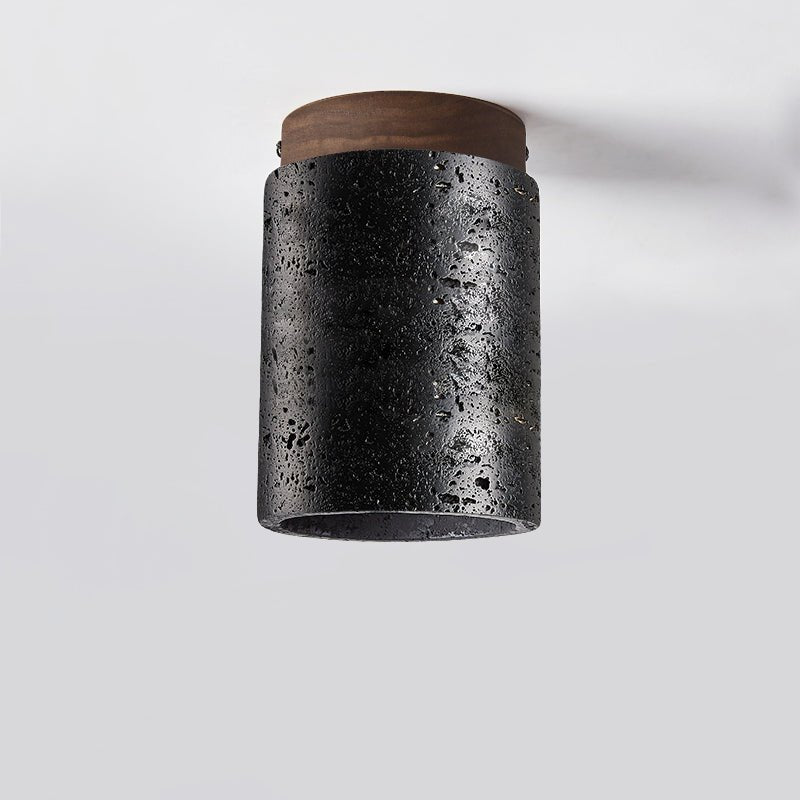 Draven Industrial Travertine Ceiling Light