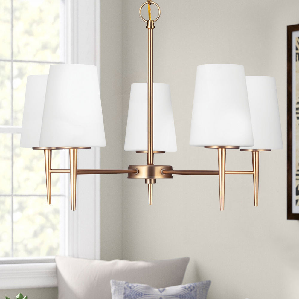 Gaze Elegance Vintage Brass Glass Chandelier - Letslighting