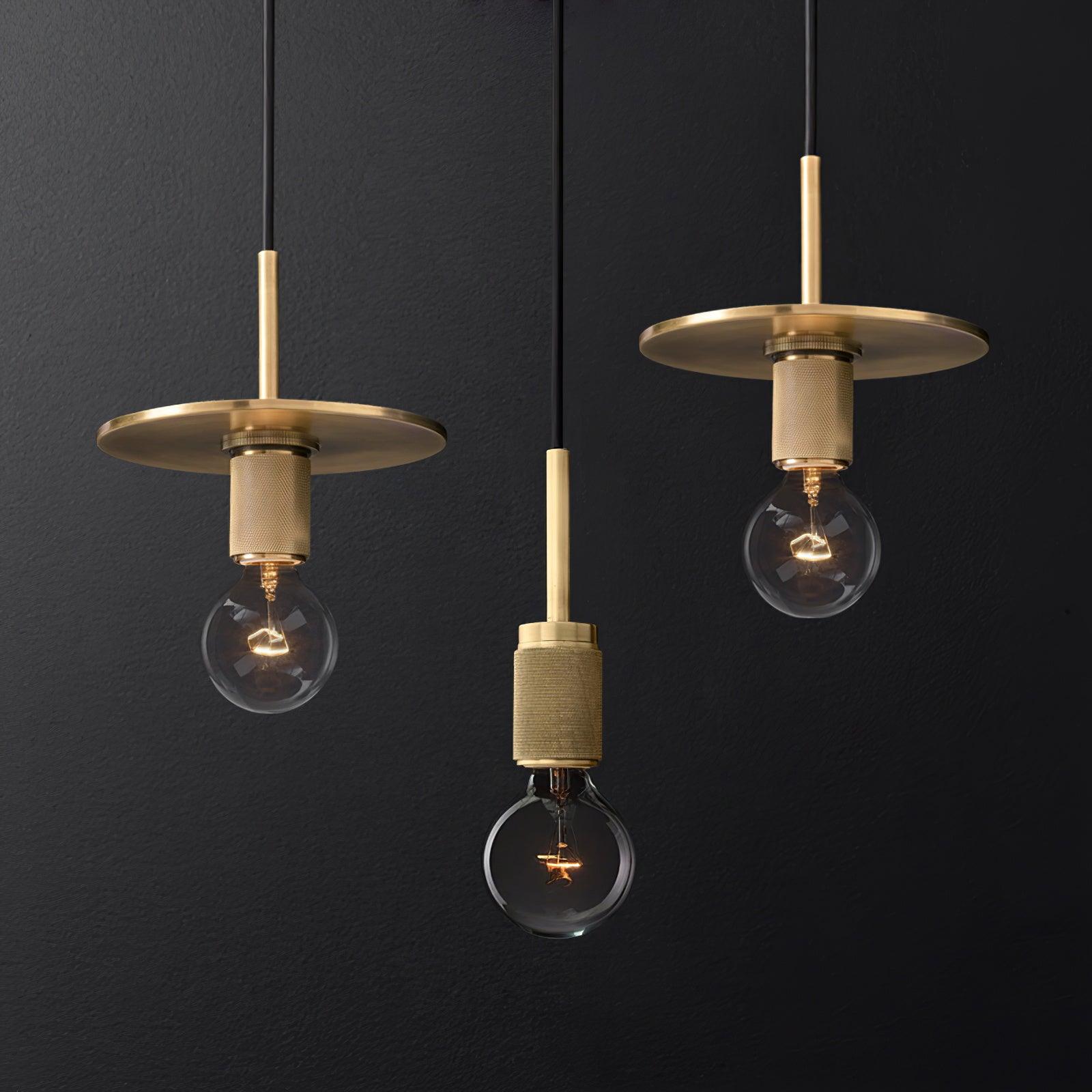 Pendant Lamp Brass Minimalist Fixture for Dining or Kitchen - Letslighting