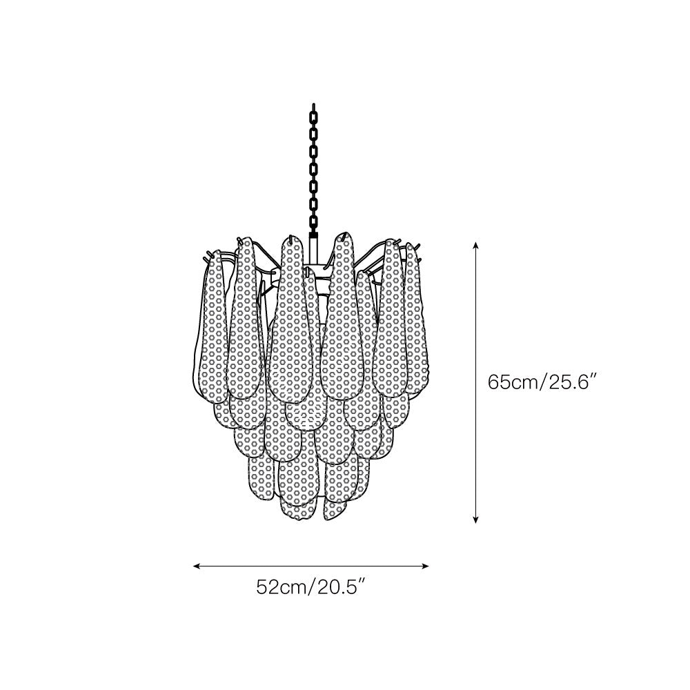 Junto Postmodern Luxury Drop Pink Glass Chandelier - Letslighting