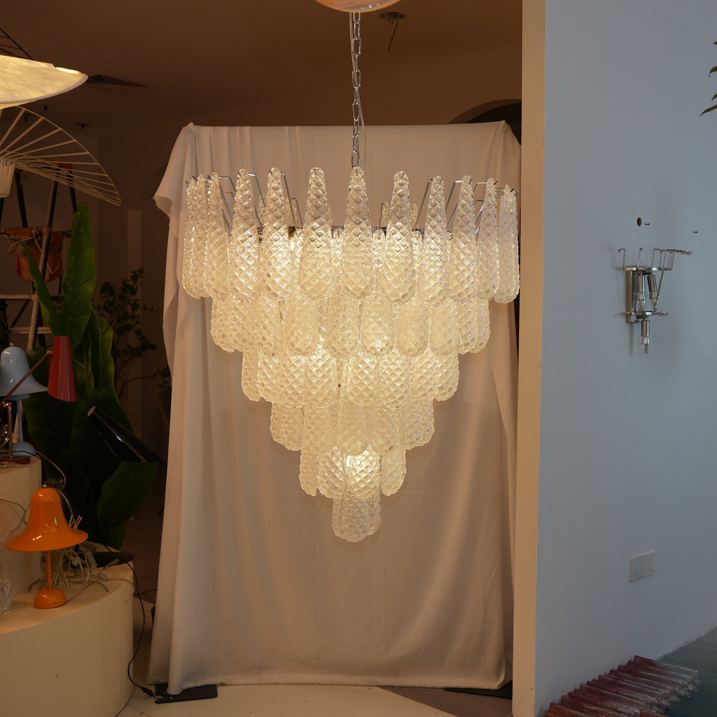 Inset Premium Drop Murano Glass Chandelier - Letslighting