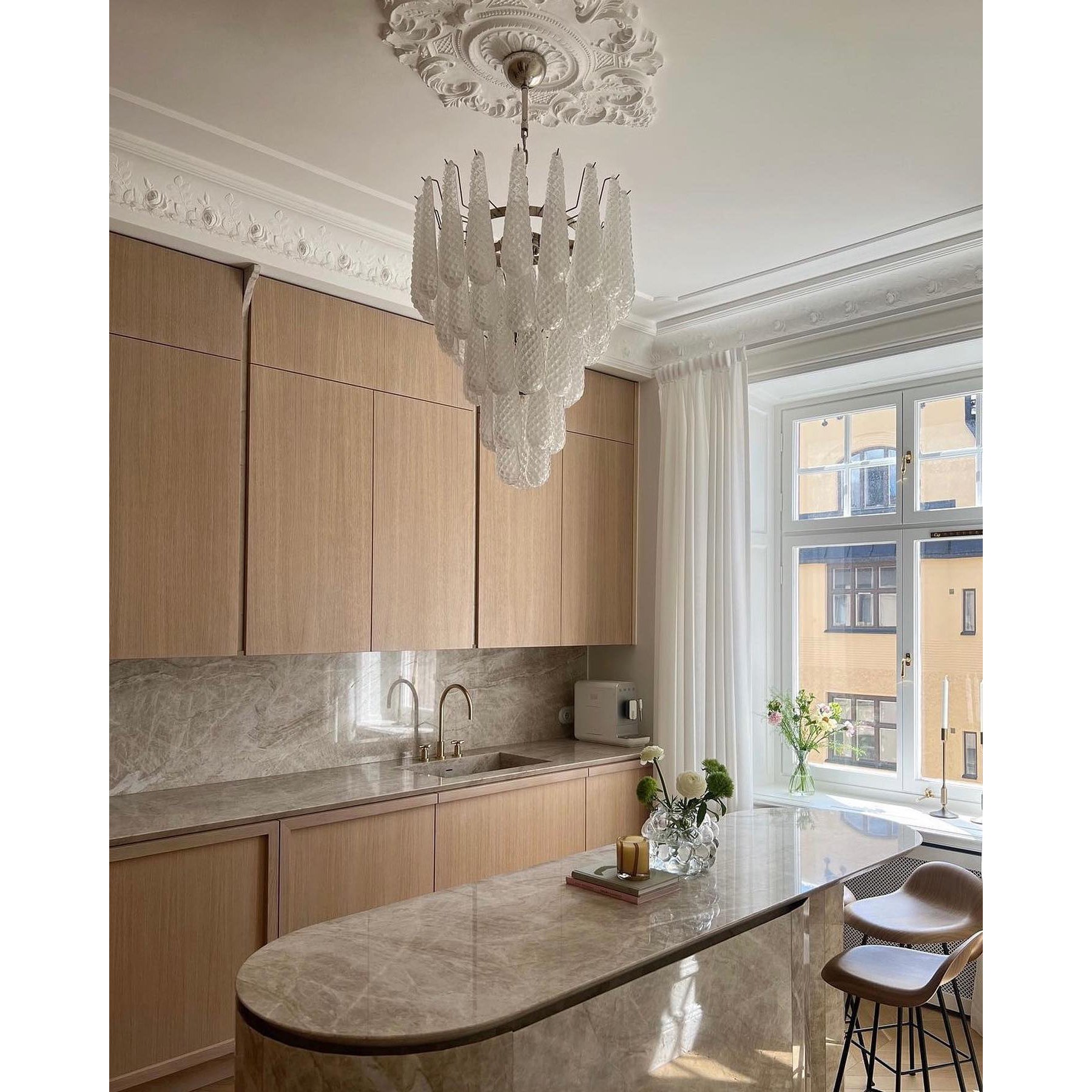 Inset Premium Drop Murano Glass Chandelier - Letslighting