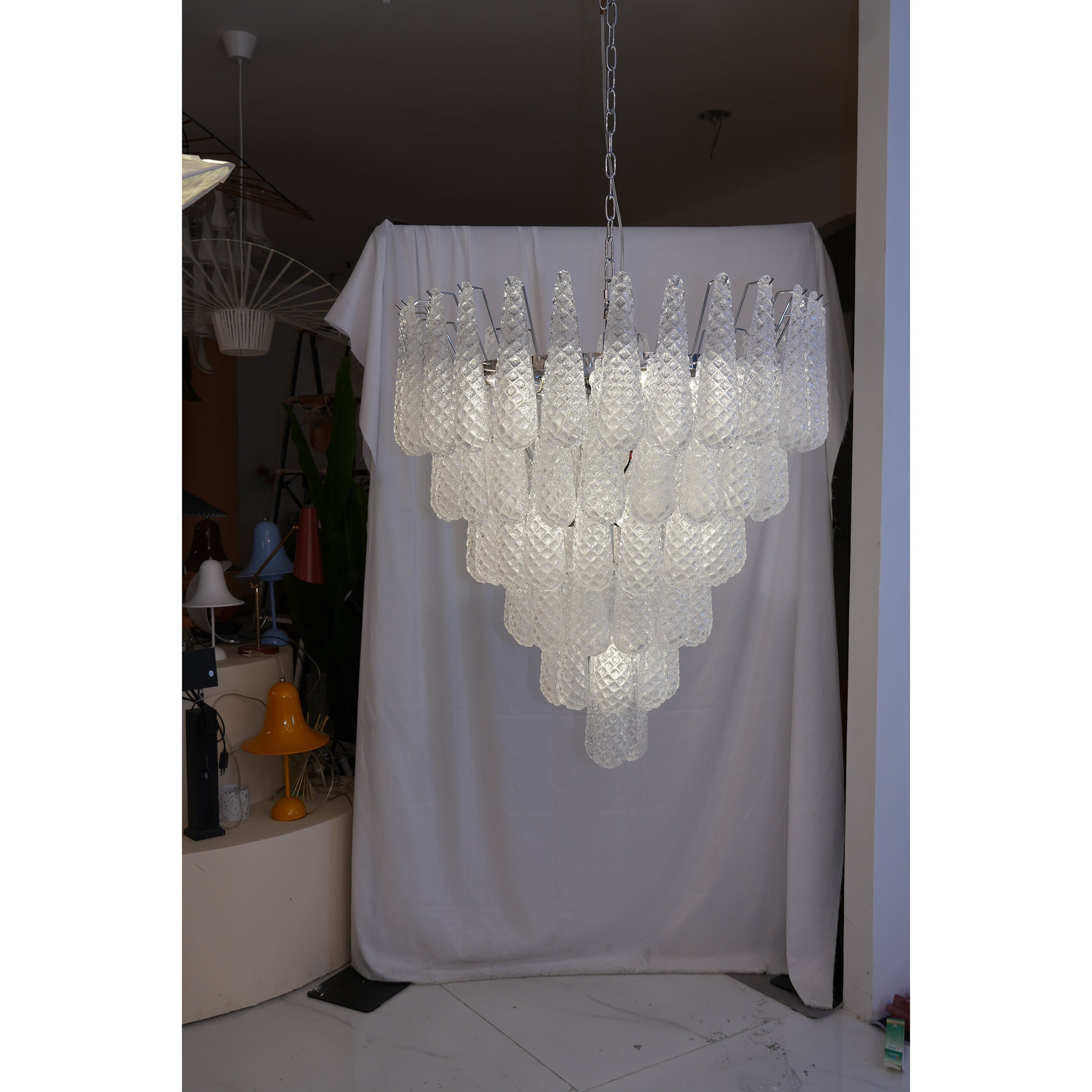 Inset Premium Drop Murano Glass Chandelier - Letslighting