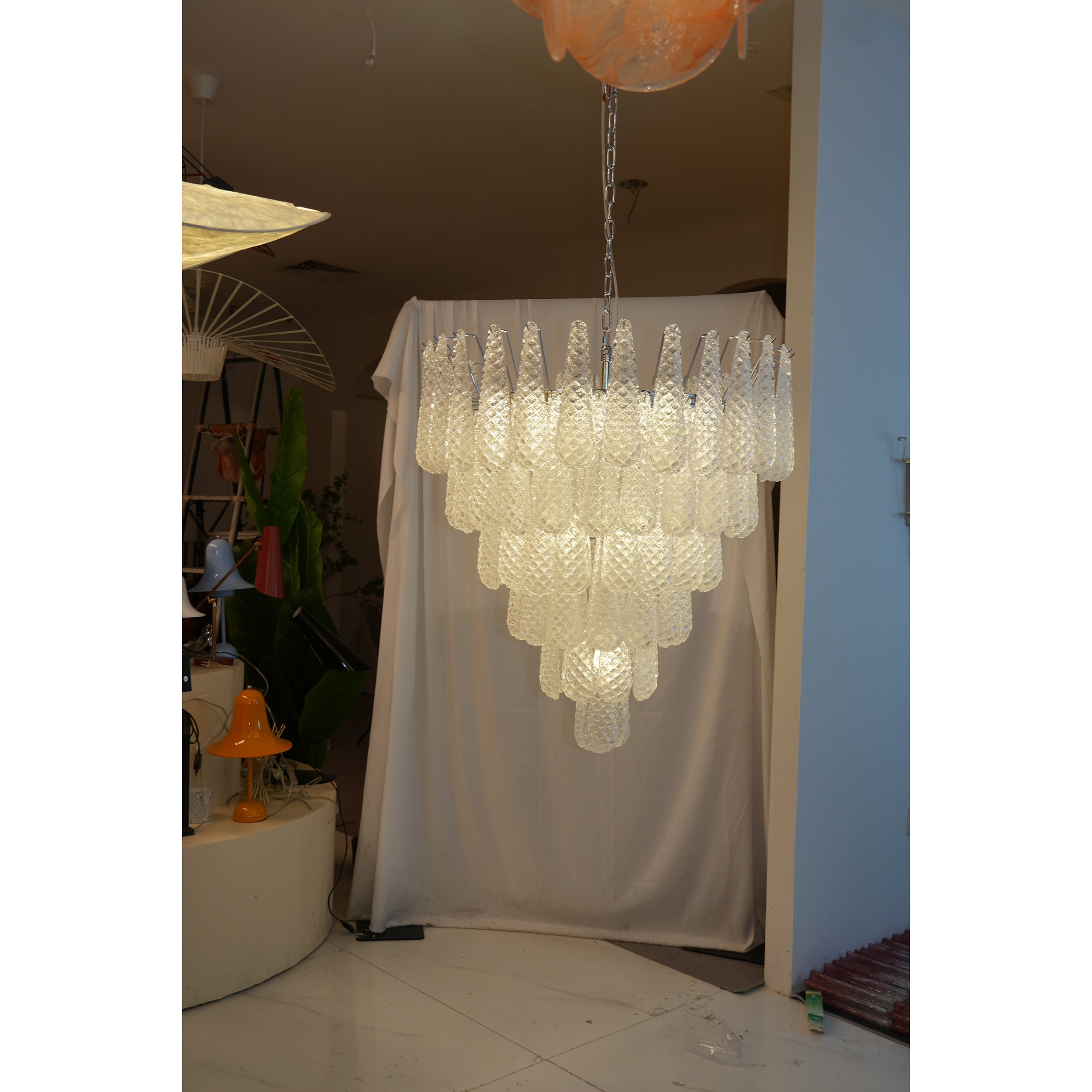 Inset Premium Drop Murano Glass Chandelier - Letslighting
