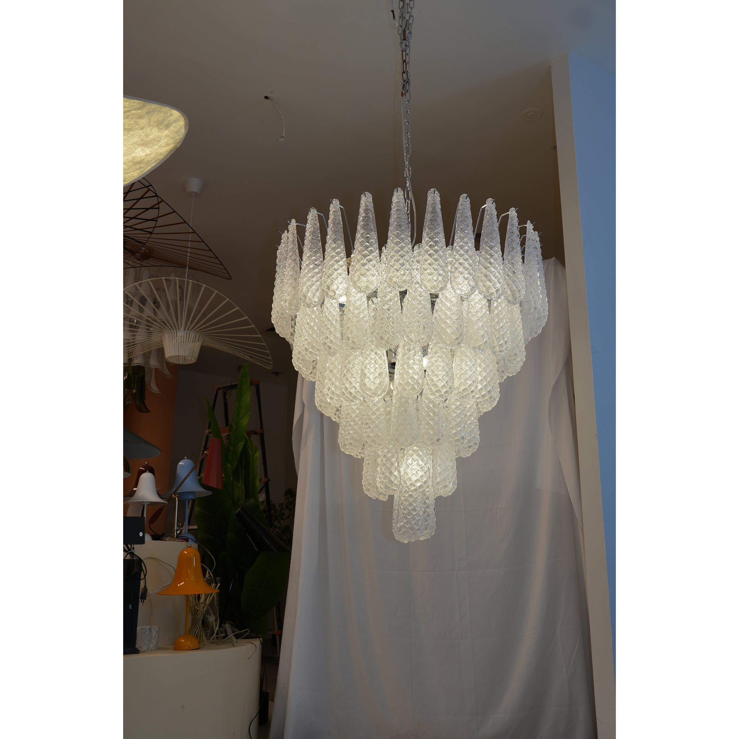 Inset Premium Drop Murano Glass Chandelier - Letslighting