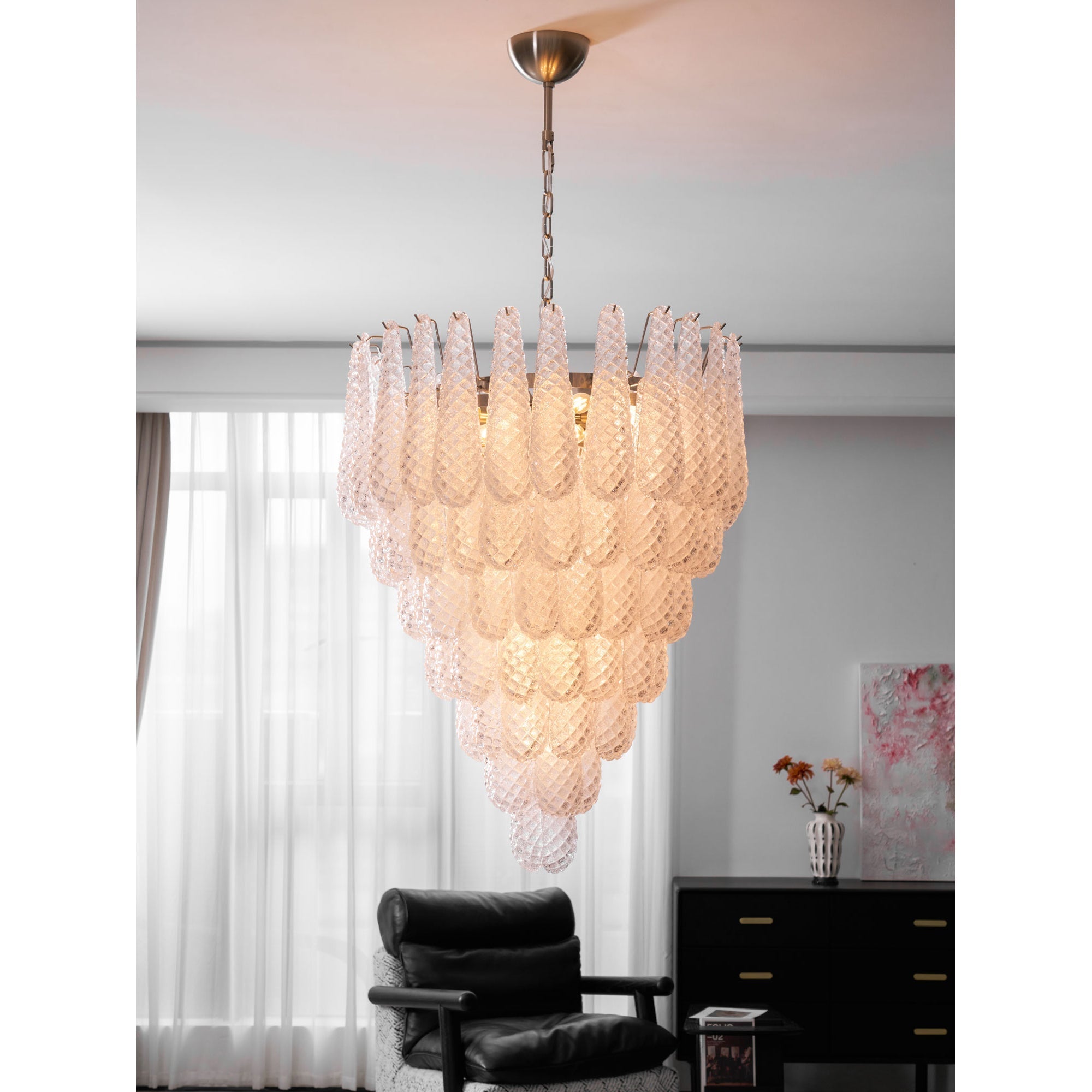 Inset Premium Drop Murano Glass Chandelier - Letslighting