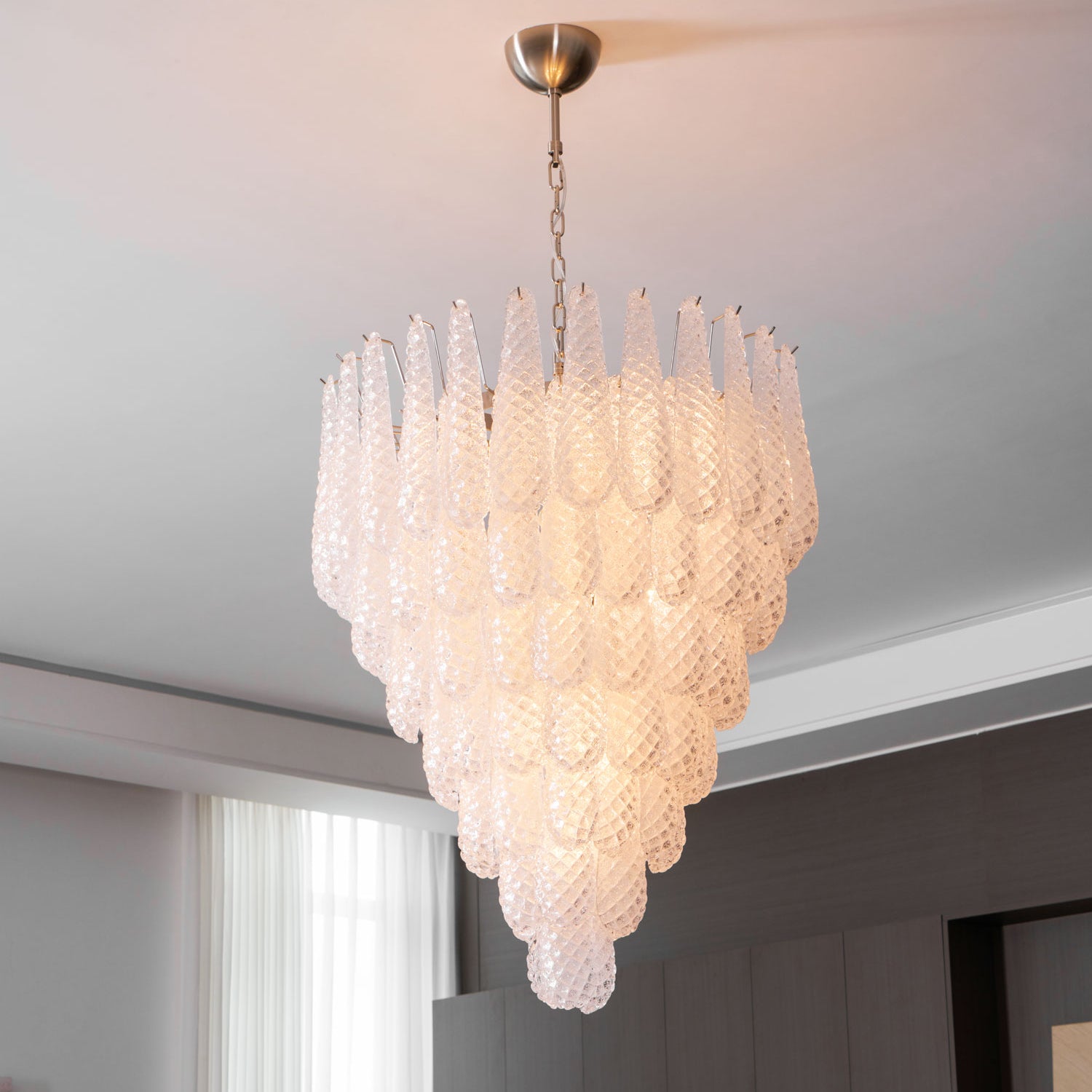 Inset Premium Drop Murano Glass Chandelier - Letslighting