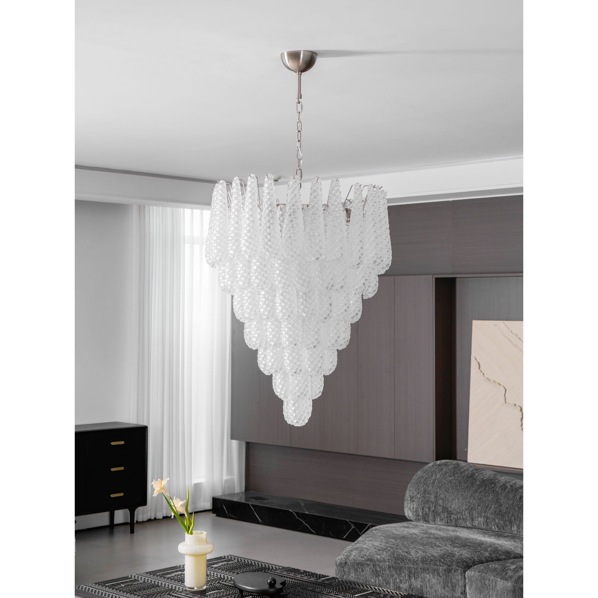 Inset Premium Drop Murano Glass Chandelier - Letslighting