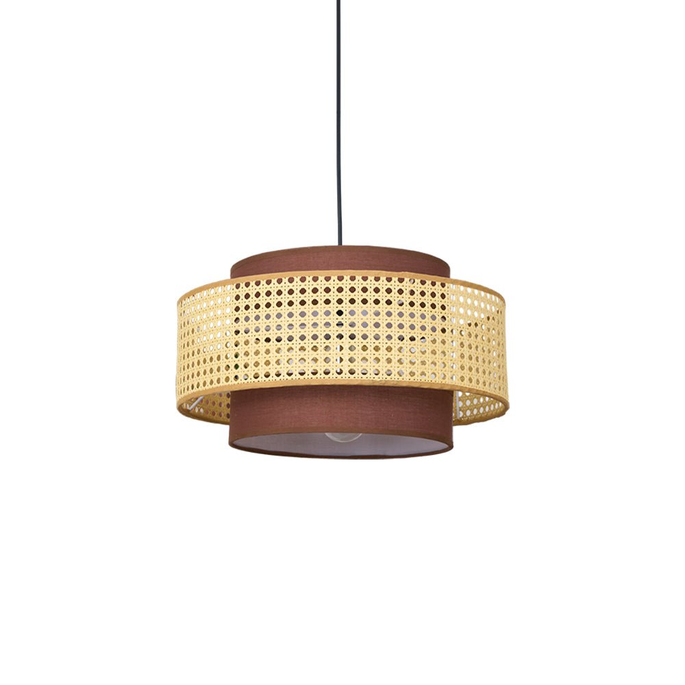 Zerither Rattan Fabric Pendant Light - Letslighting