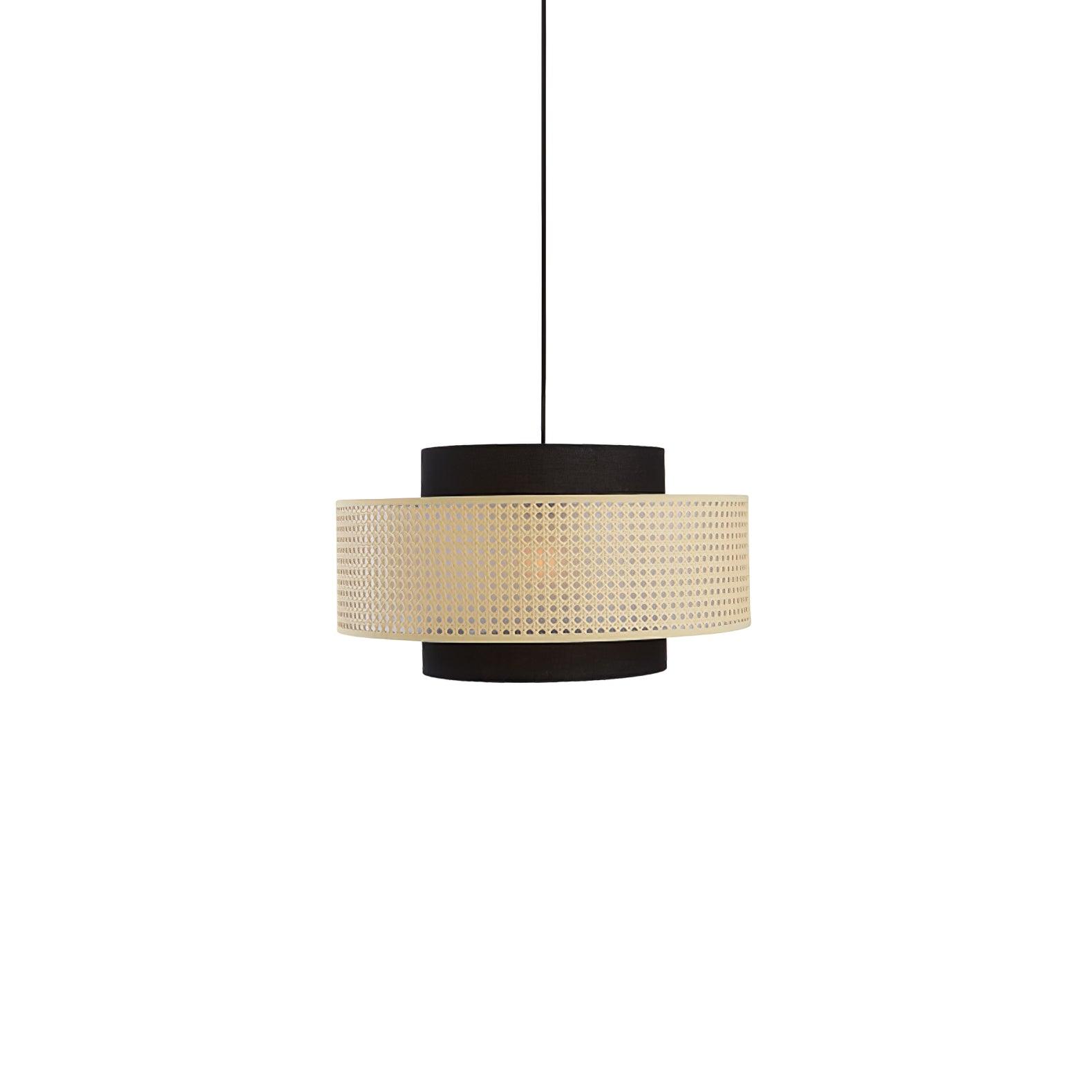 Zerither Rattan Fabric Pendant Light - Letslighting