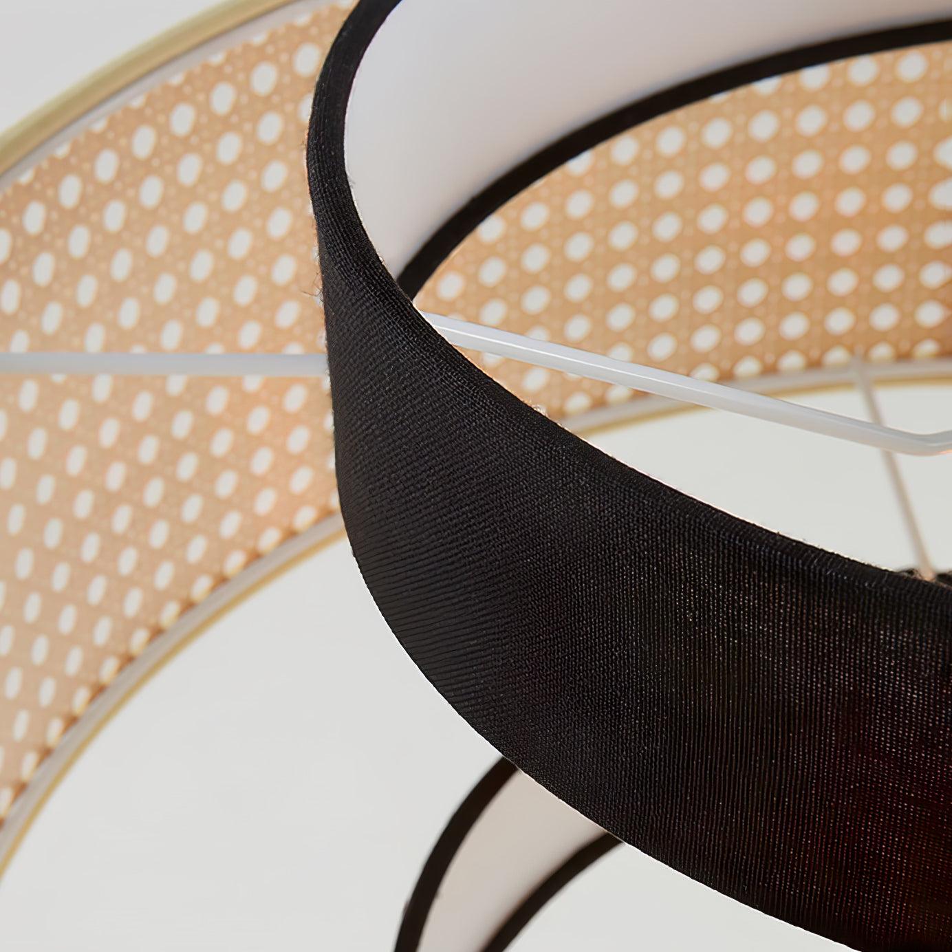 Zerither Rattan Fabric Pendant Light - Letslighting