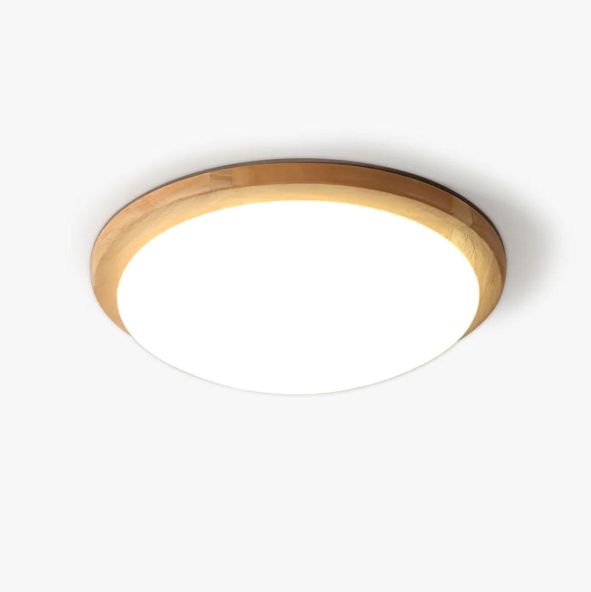 Myshae Modern Minimalist Drum Wood Ceiling Lamp - Letslighting