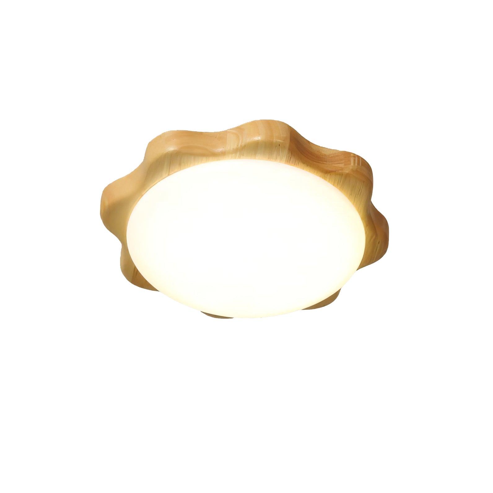 Myshae Modern Minimalist Drum Wood Ceiling Lamp - Letslighting