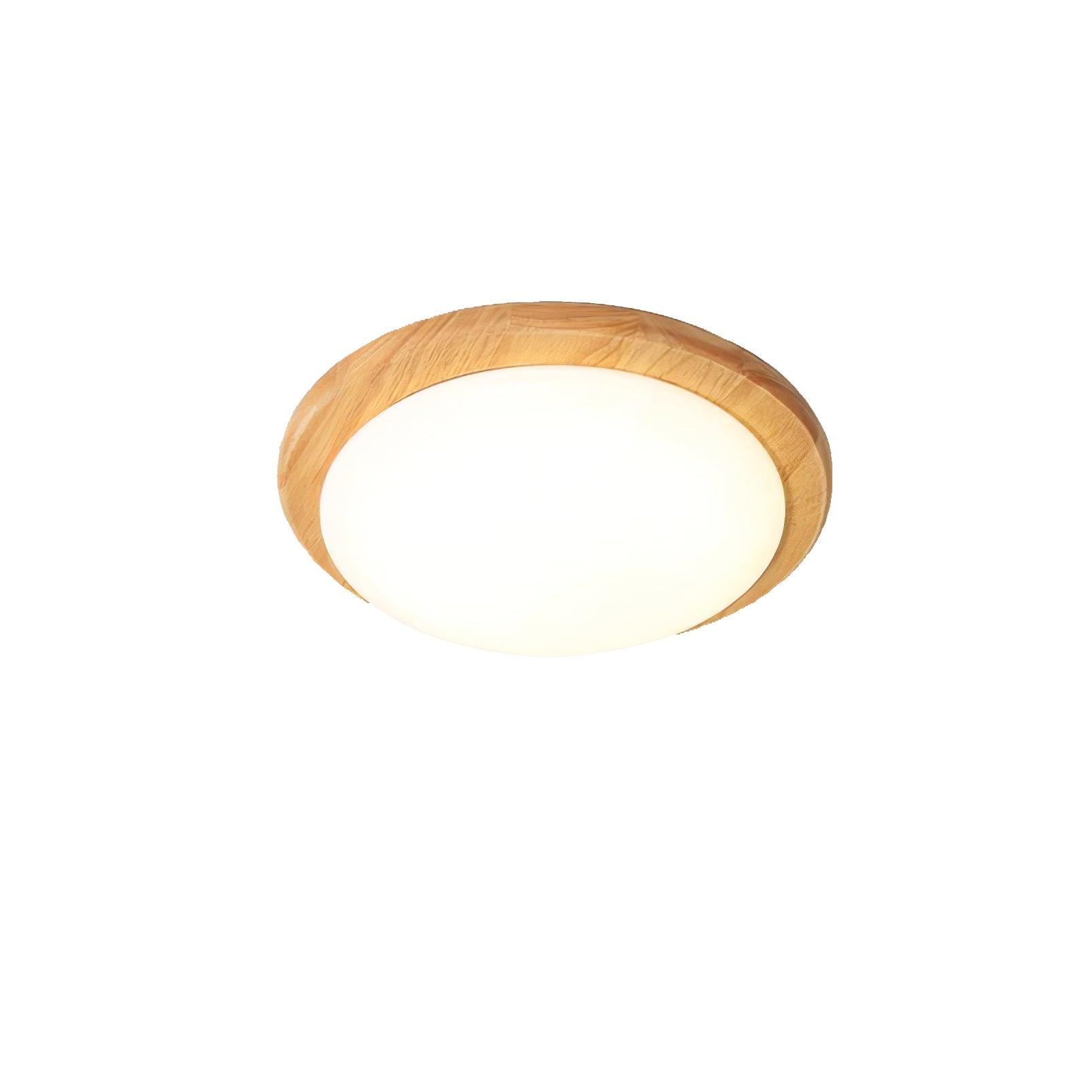 Myshae Modern Minimalist Drum Wood Ceiling Lamp - Letslighting