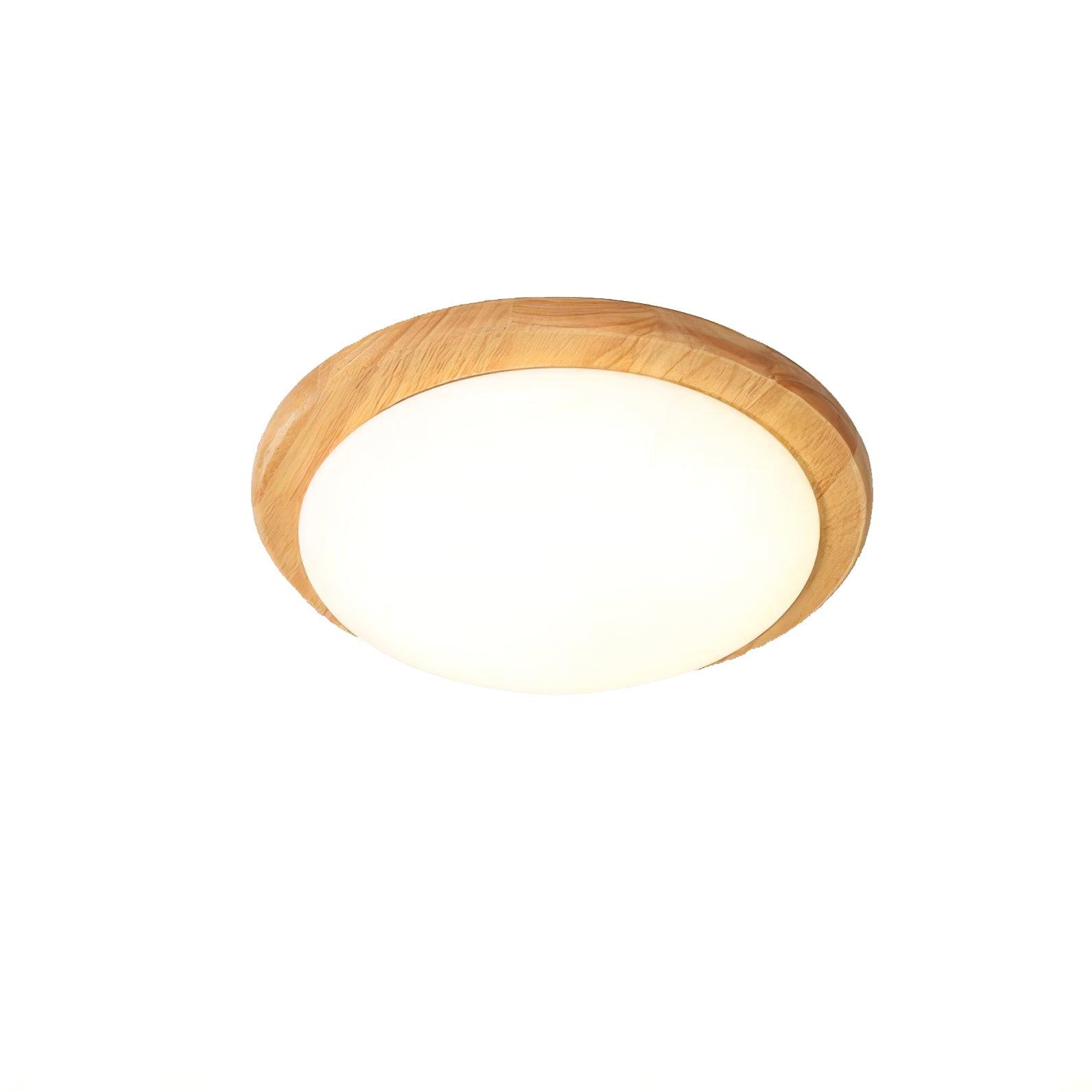 Myshae Modern Minimalist Drum Wood Ceiling Lamp - Letslighting