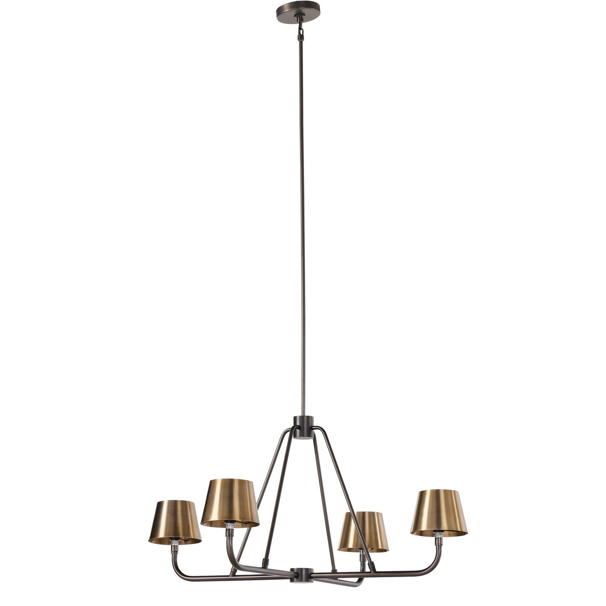 Nook Vintage Industrial Brass Chandelier - Letslighting
