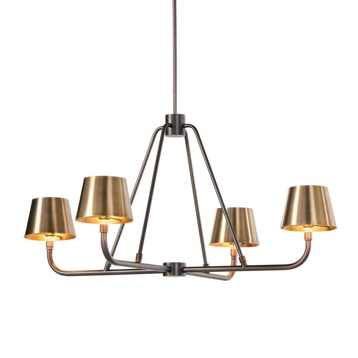 Nook Vintage Industrial Brass Chandelier - Letslighting