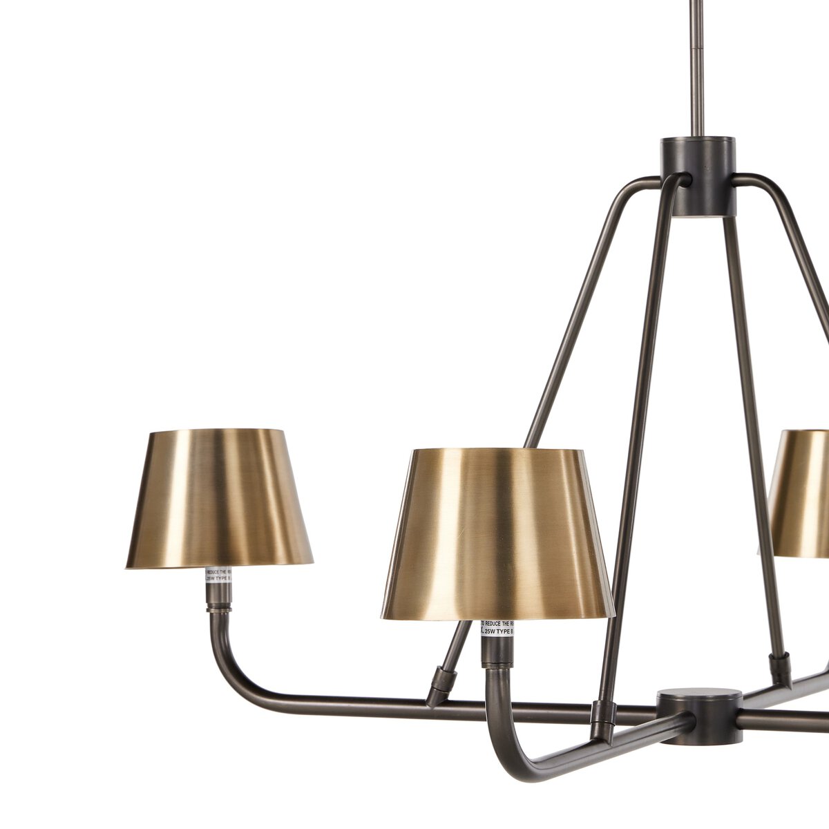 Nook Vintage Industrial Brass Chandelier - Letslighting