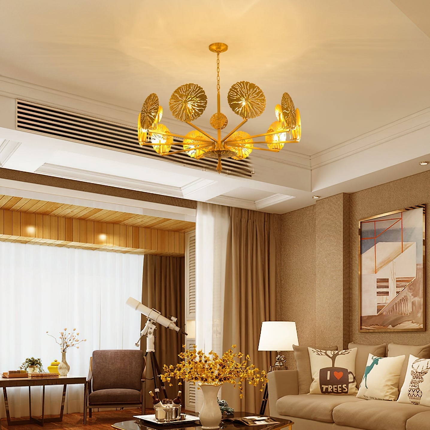 Orb Individual Creativity Brass Chandelier - Letslighting