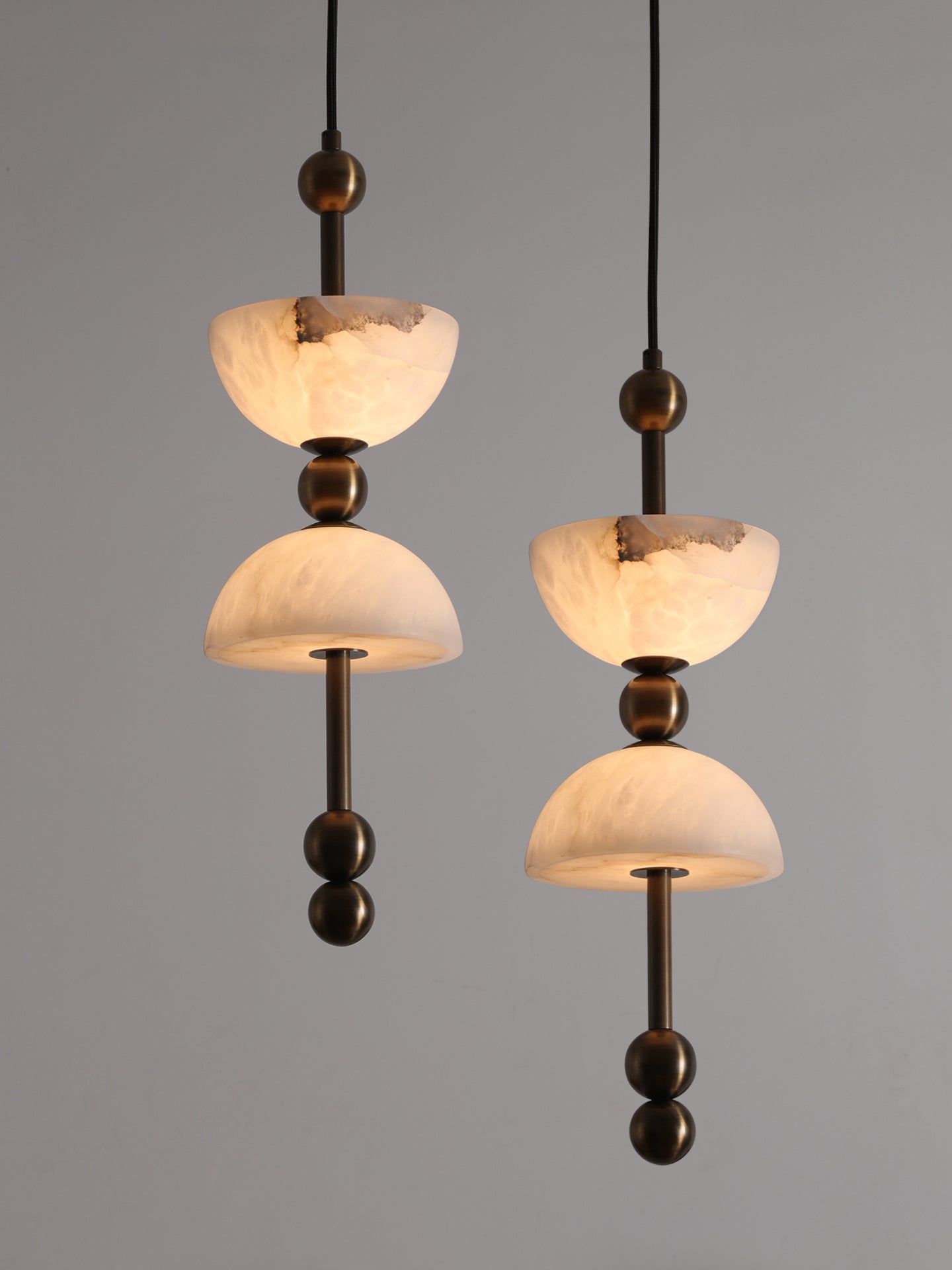 Duo Modern Glass & Metal Pendant Light