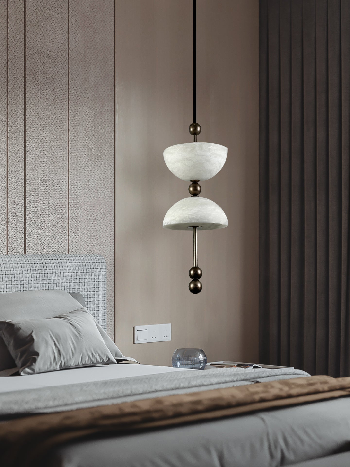 Duo Modern Glass & Metal Pendant Light