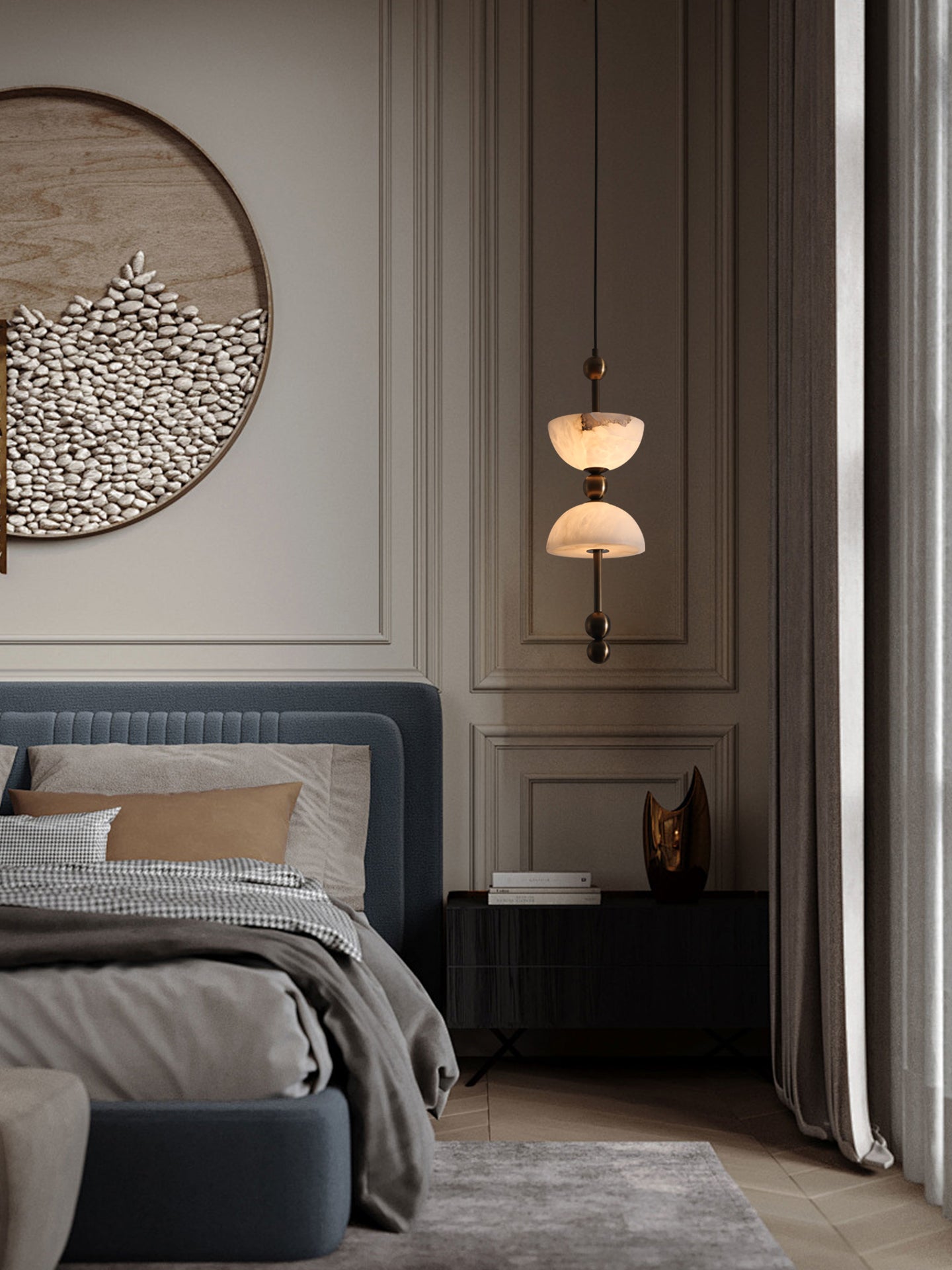 Duo Modern Glass & Metal Pendant Light