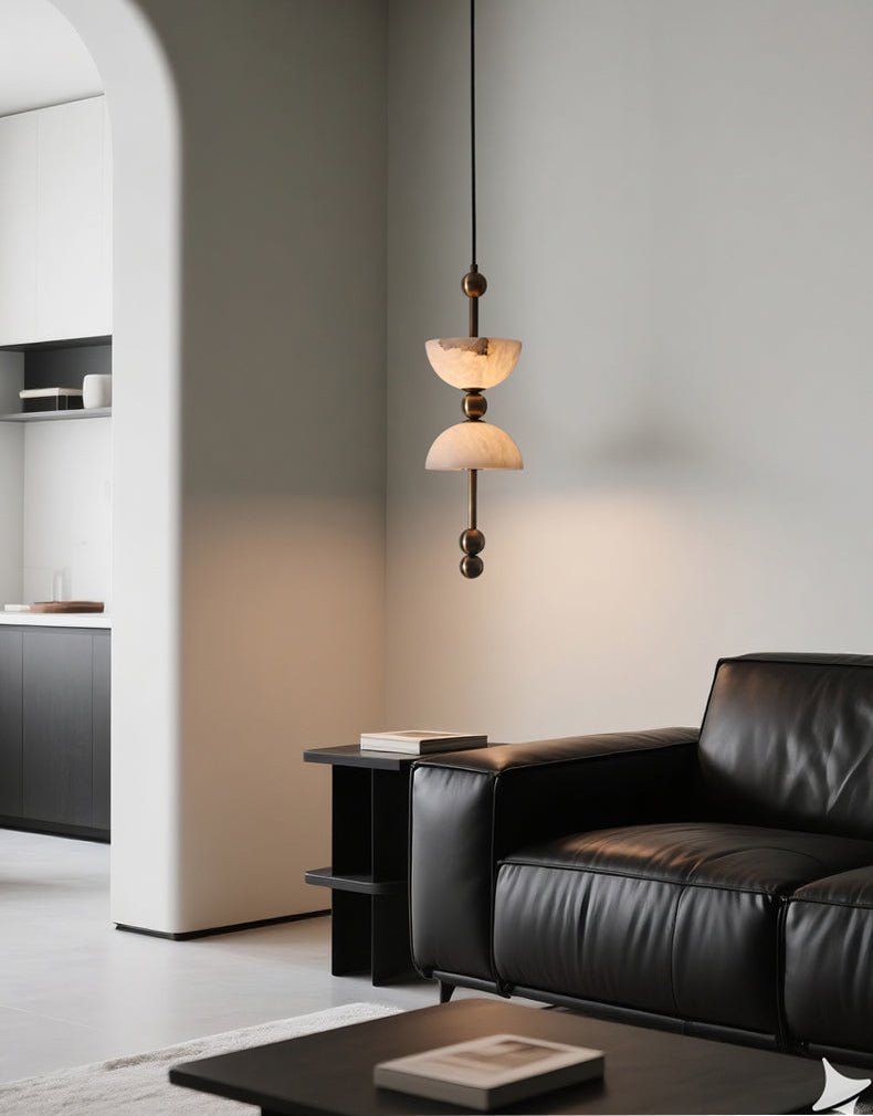 Duo Modern Glass & Metal Pendant Light