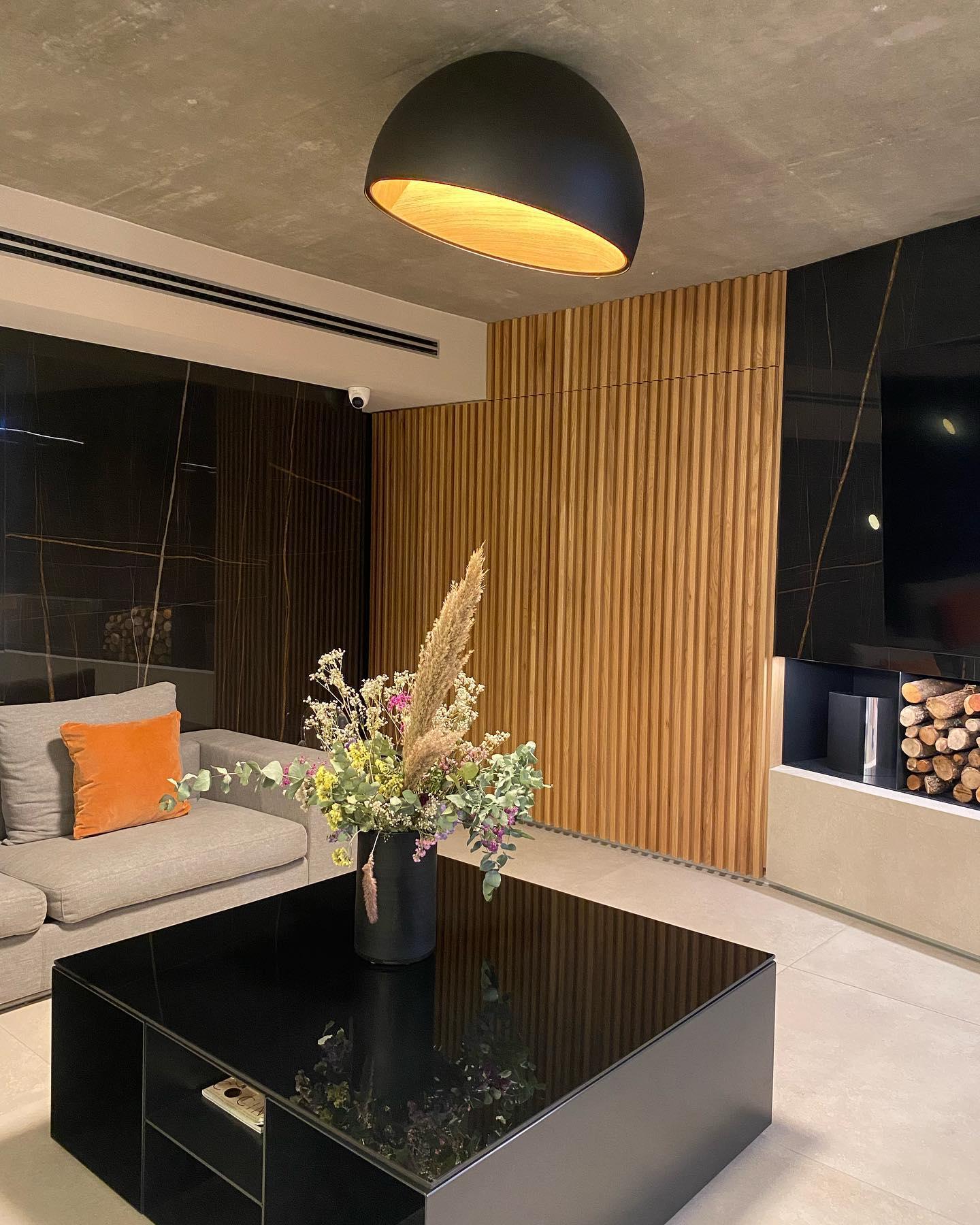 Ceiling Lamp Dome Wood Interior Warm Modern Minimalist - Letslighting