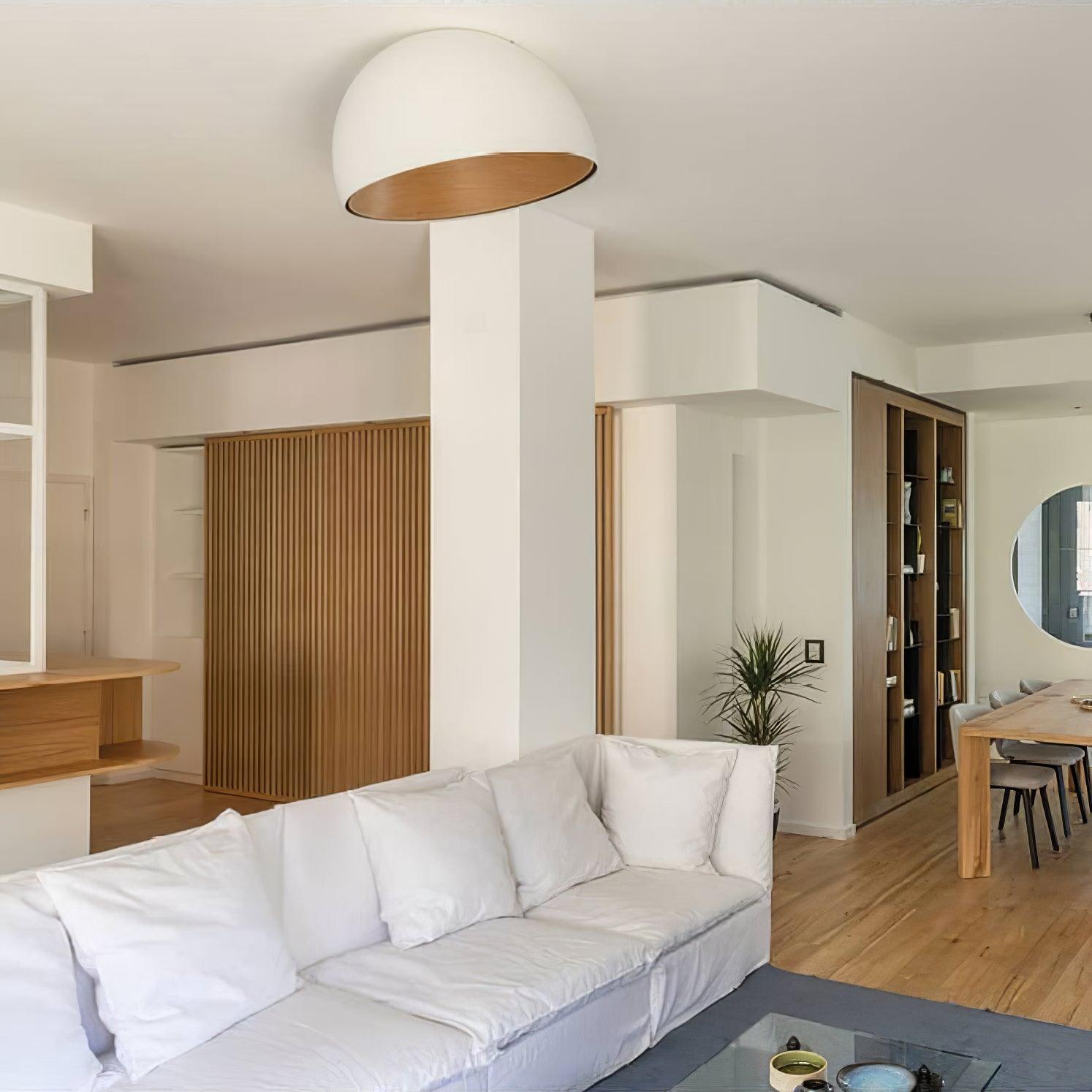 Ceiling Lamp Dome Wood Interior Warm Modern Minimalist - Letslighting