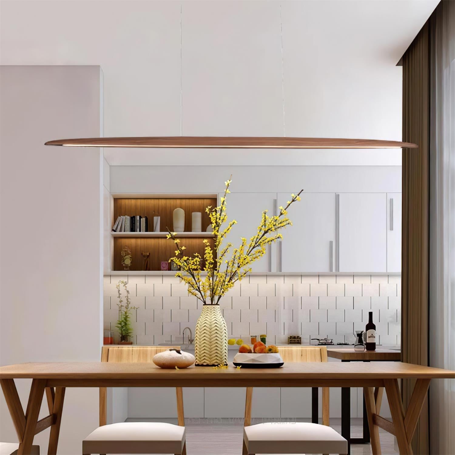 Duvane Minimalist Wooden LED Pendant Light - Letslighting