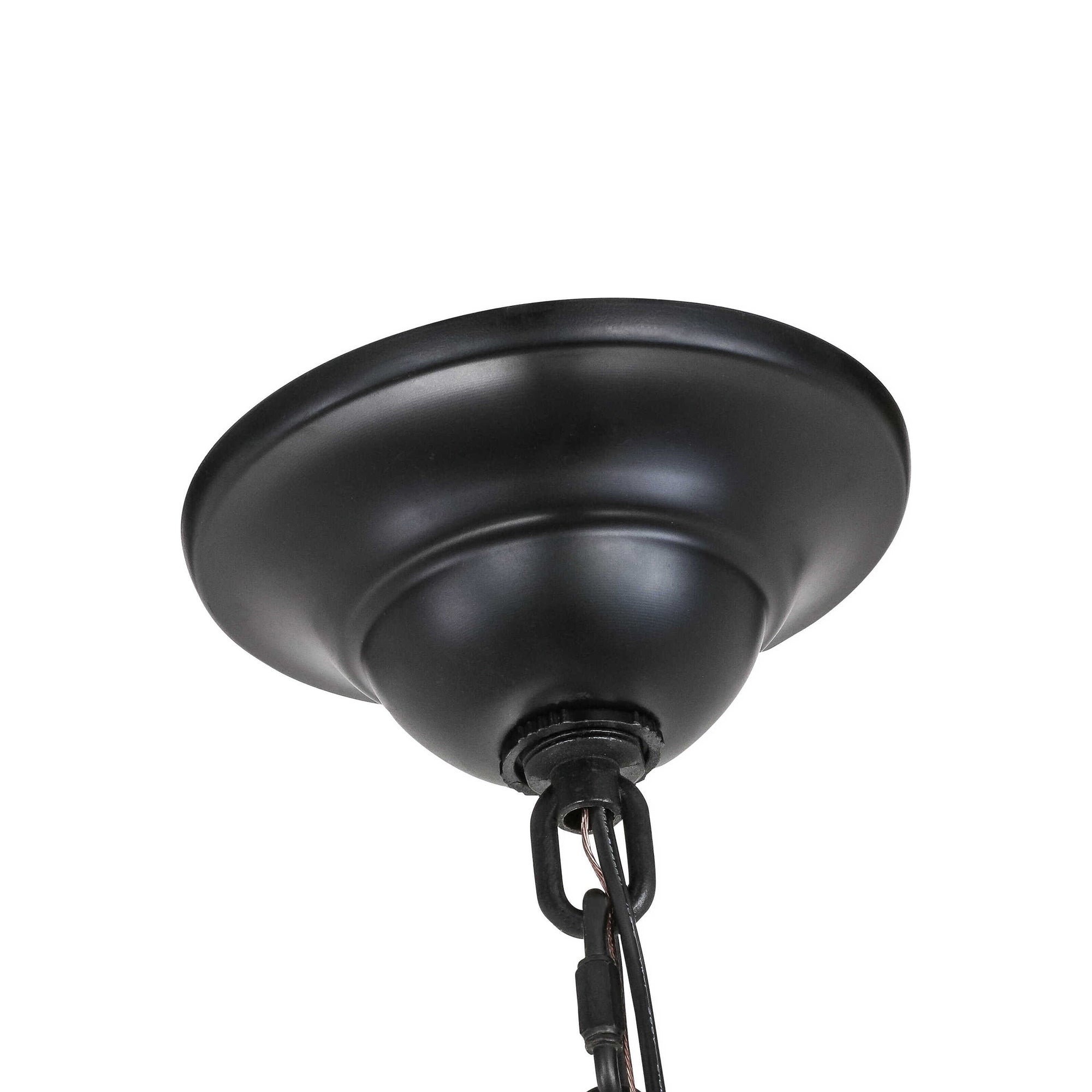 Amble Vintage Industrial Brass Fabric Chandelier - Letslighting