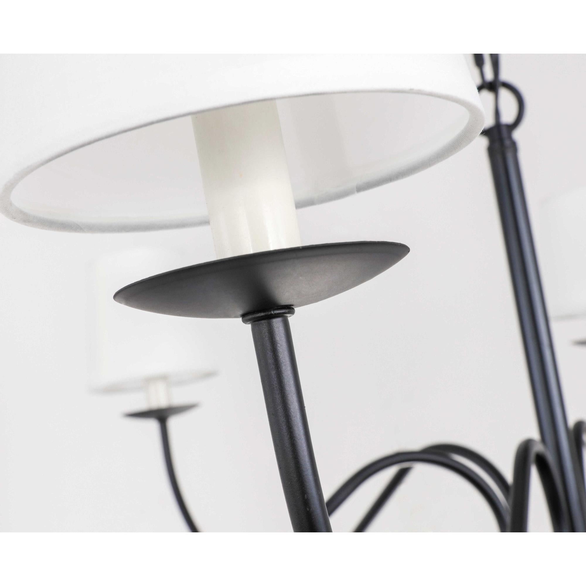 Amble Vintage Industrial Brass Fabric Chandelier - Letslighting