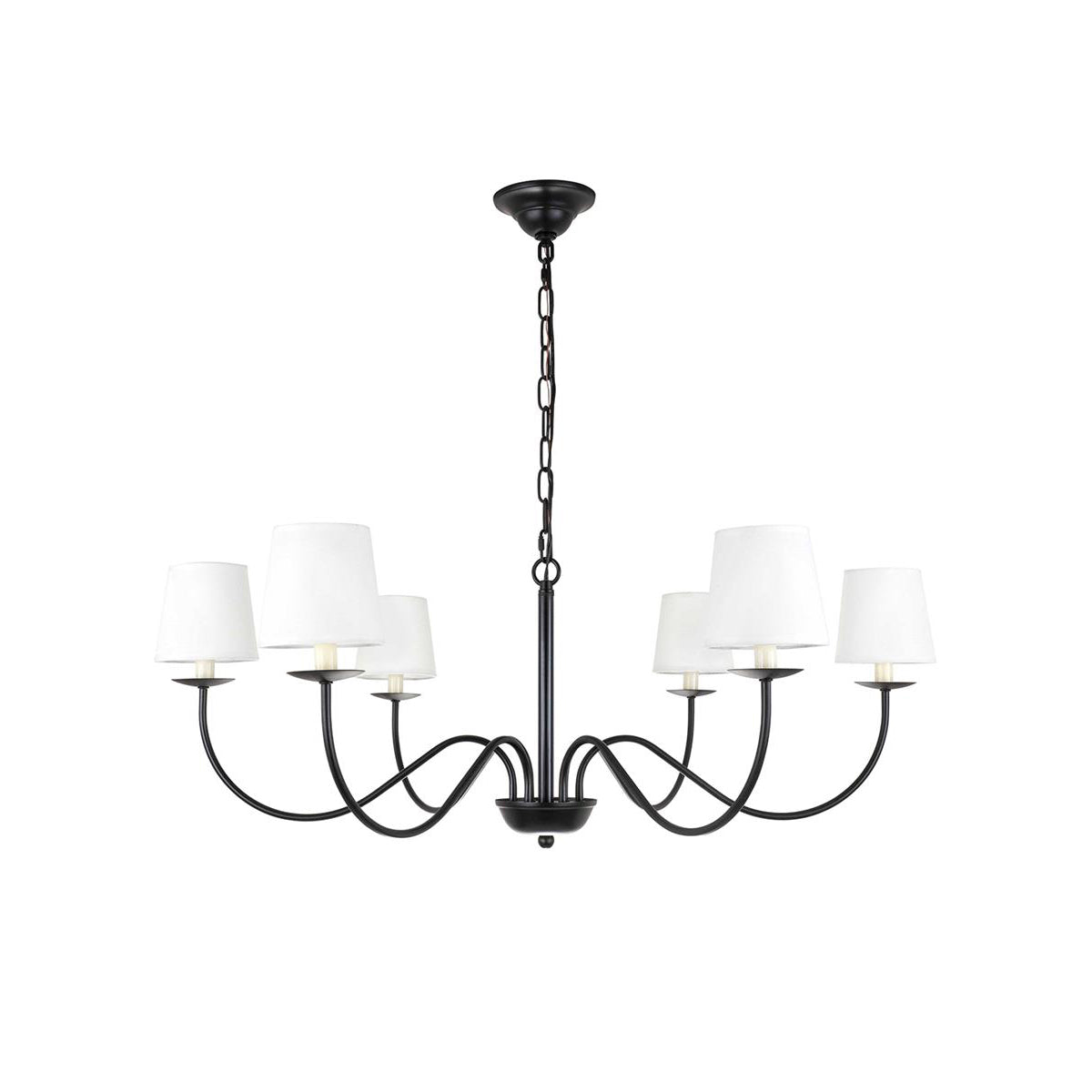 Amble Vintage Industrial Brass Fabric Chandelier - Letslighting