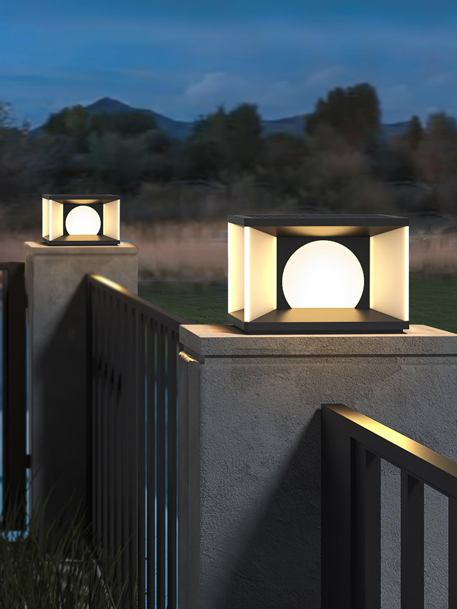 Eclipse Cube Outdoor Post Light - Blowlighting