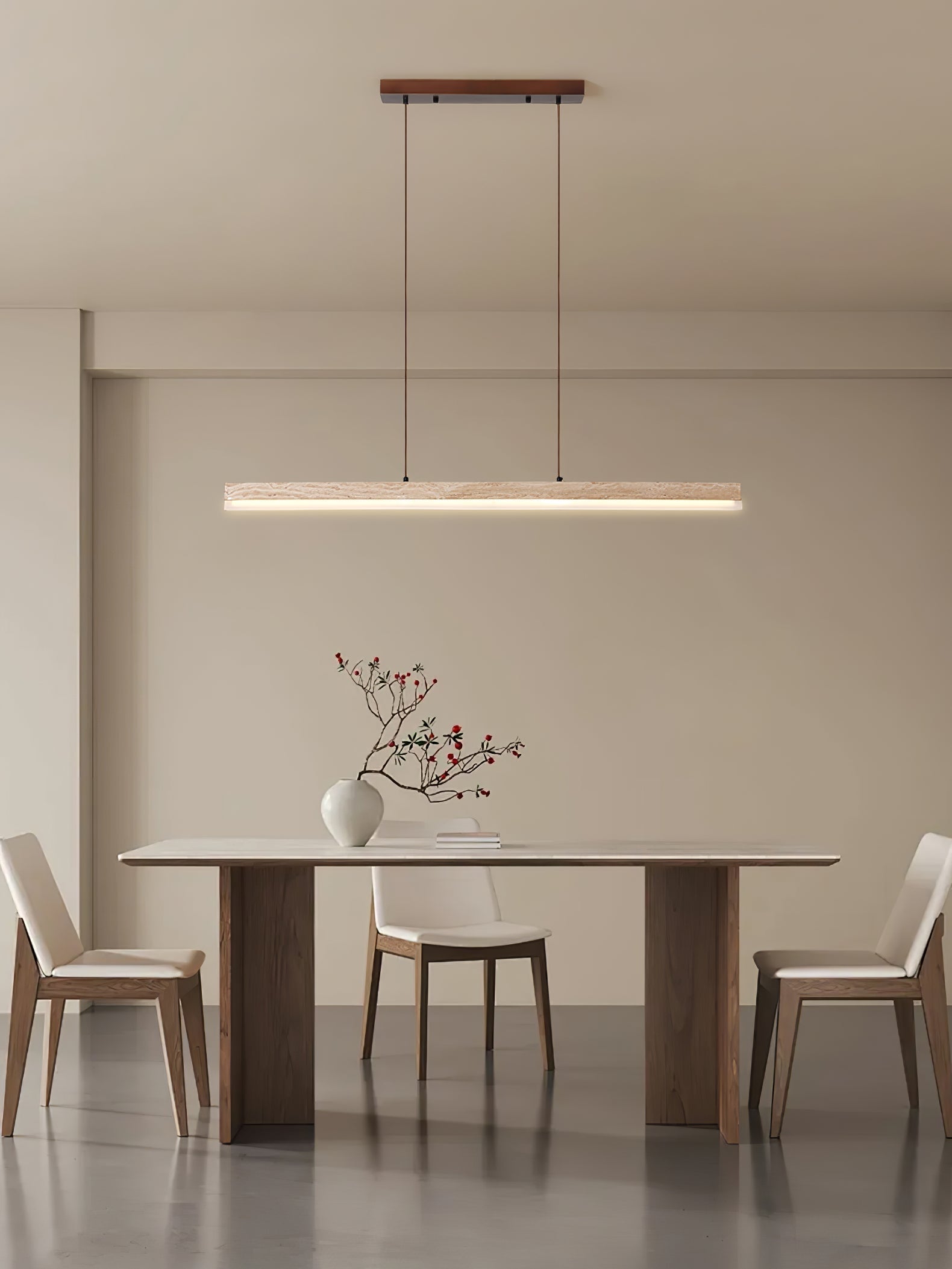 Ivsoryra Rectangular Travertine Pendant Light - Letslighting
