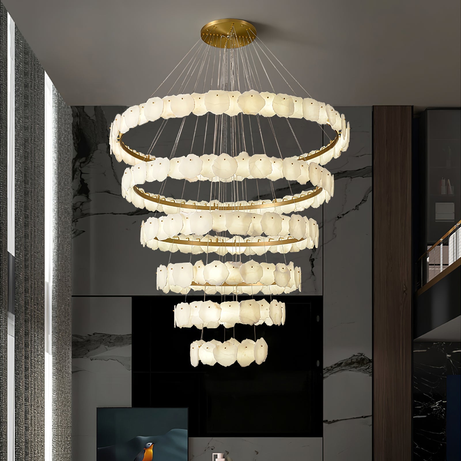 Ecliptica Modern Alabaster Chandelier
