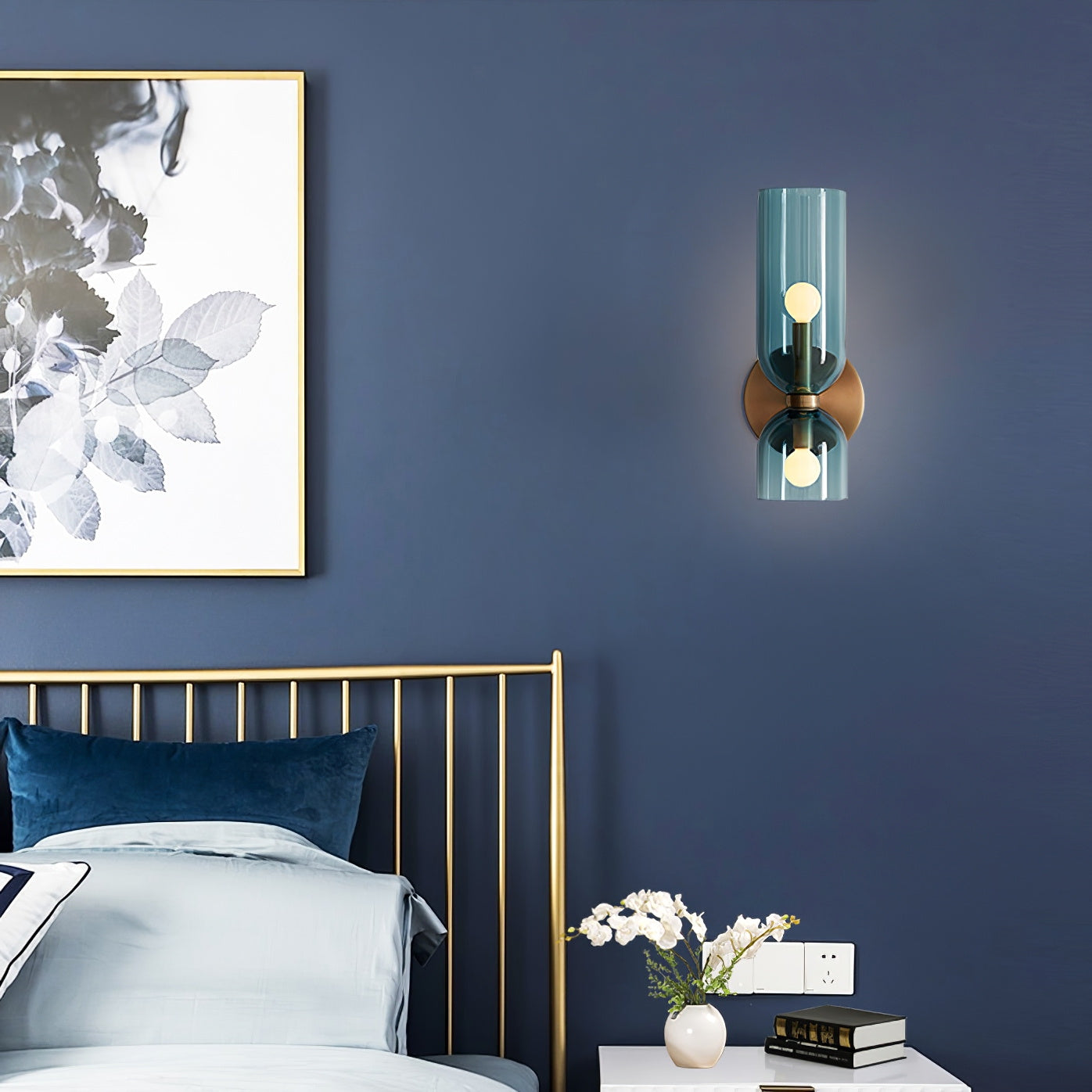 Chime Modern Minimalist Brass Glass Wall Lamp - Letslighting