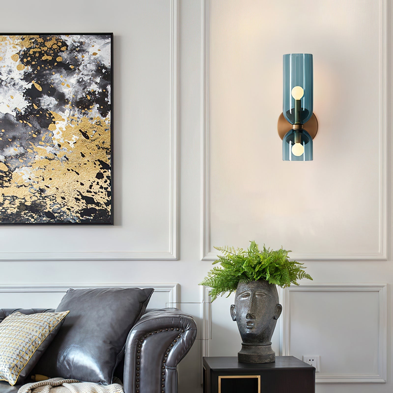 Chime Modern Minimalist Brass Glass Wall Lamp - Letslighting