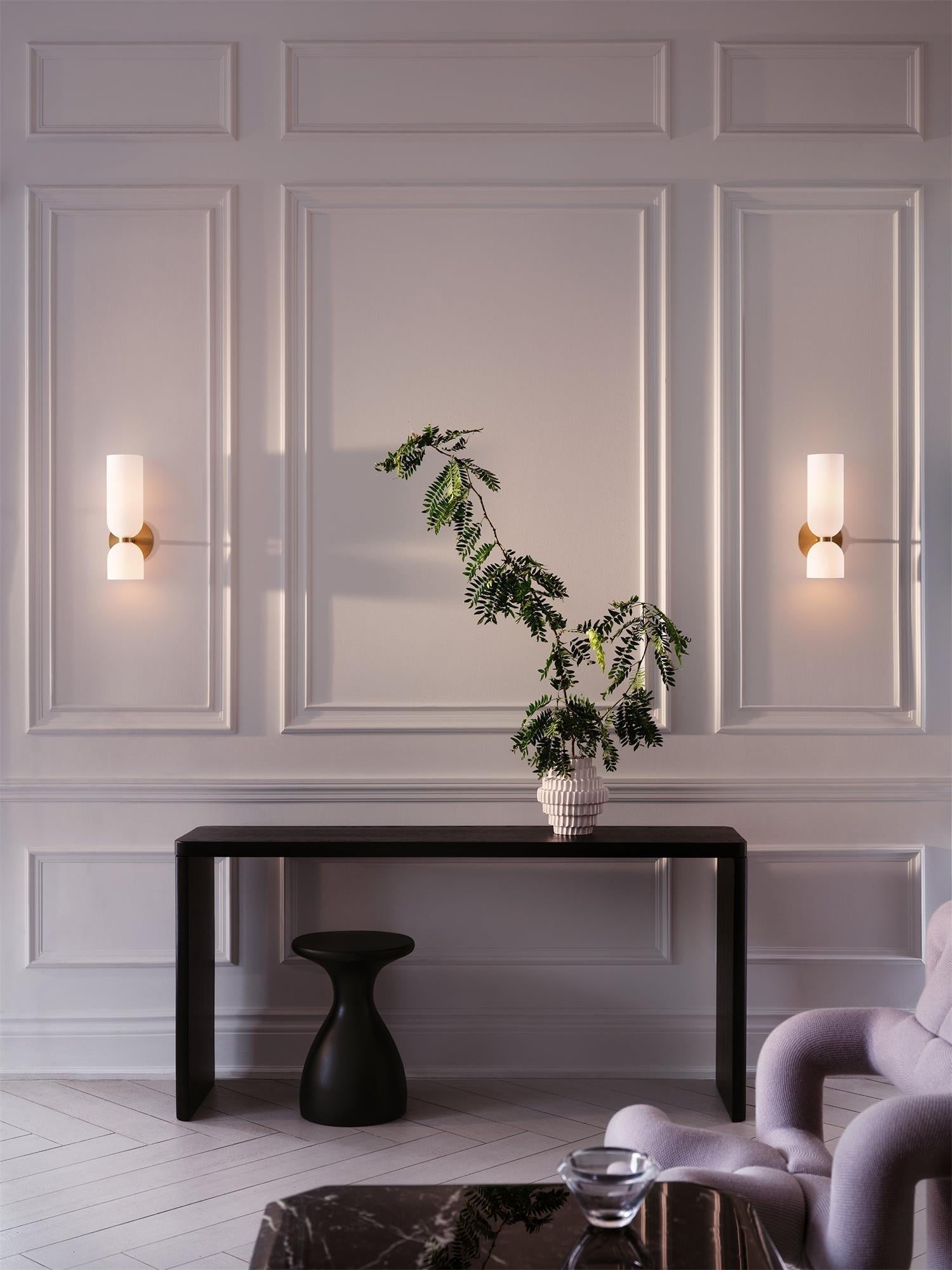 Chime Modern Minimalist Brass Glass Wall Lamp - Letslighting