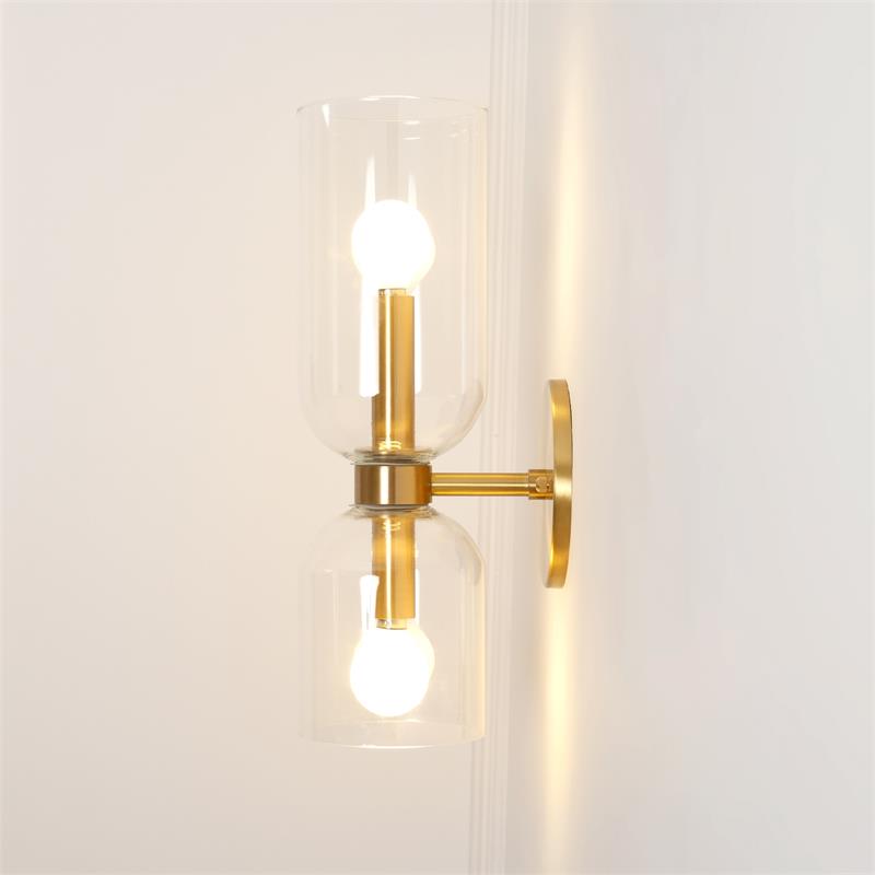 Chime Modern Minimalist Brass Glass Wall Lamp - Letslighting