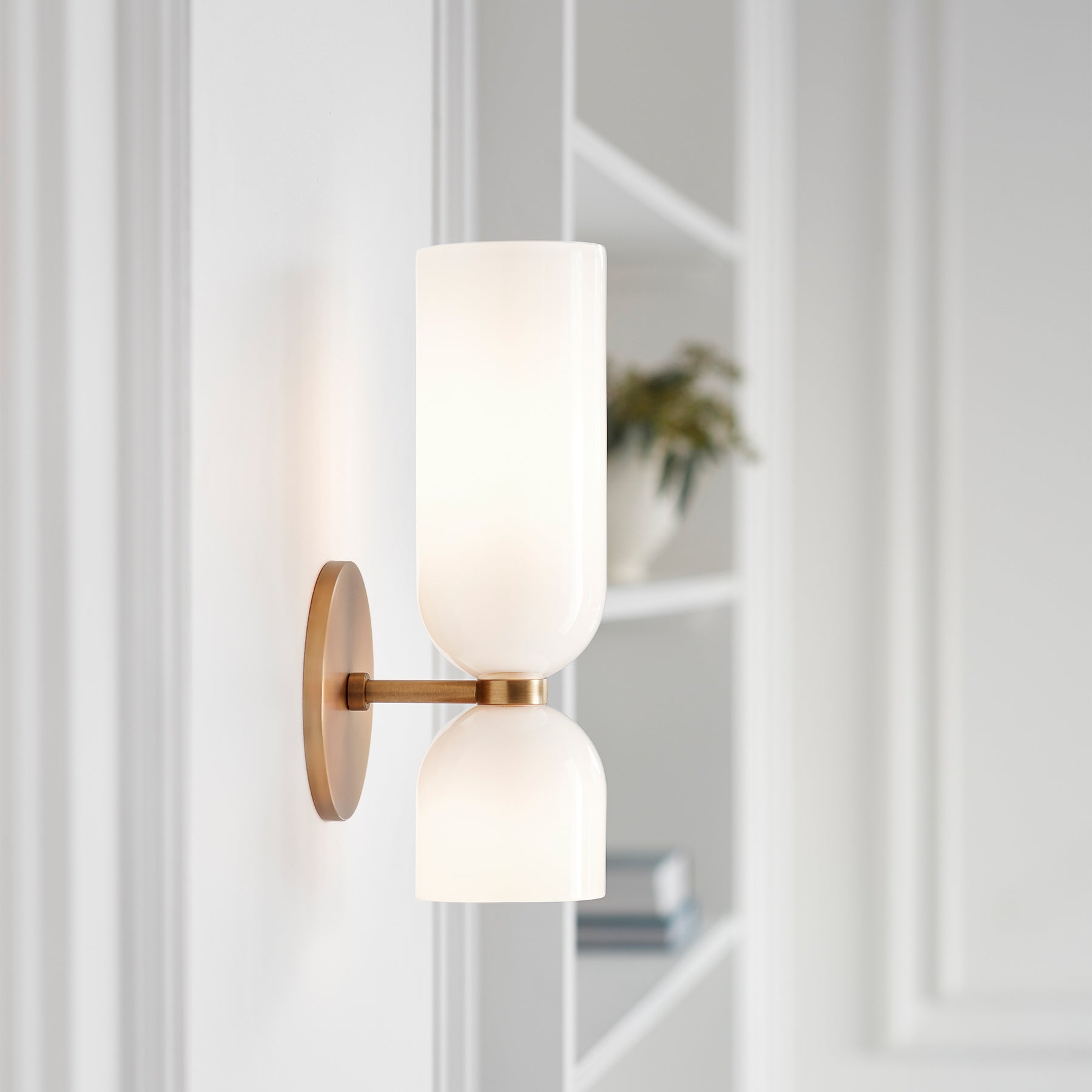 Chime Modern Minimalist Brass Glass Wall Lamp - Letslighting